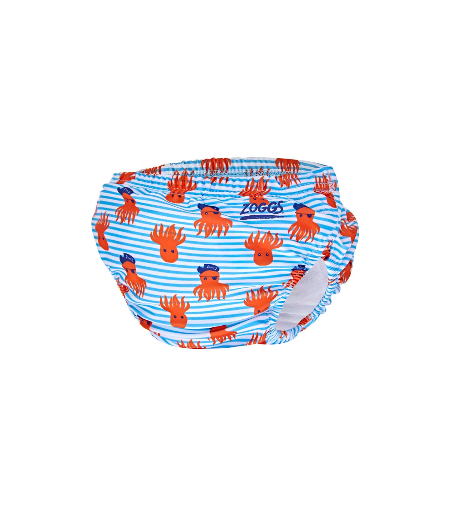 Zoggs Adjustable Reusable Swim Nappy | Unisex Baby 3-24 Months | Blue/Stripe/Octo Pirate - Buy Online on GoSupps.com