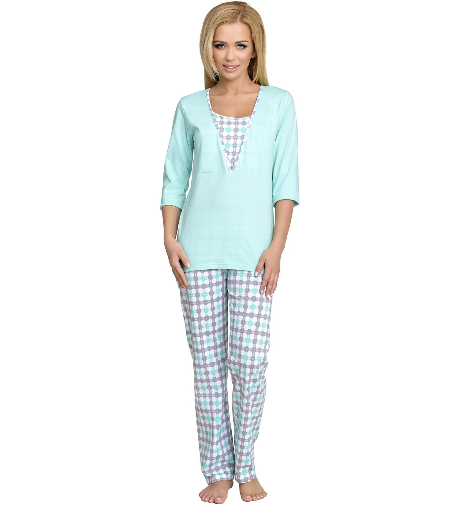 Be Mammy Nursing Pyjama Set - Mint - Size S | Comfortable Maternity Pajamas - Buy Online on GoSupps.com