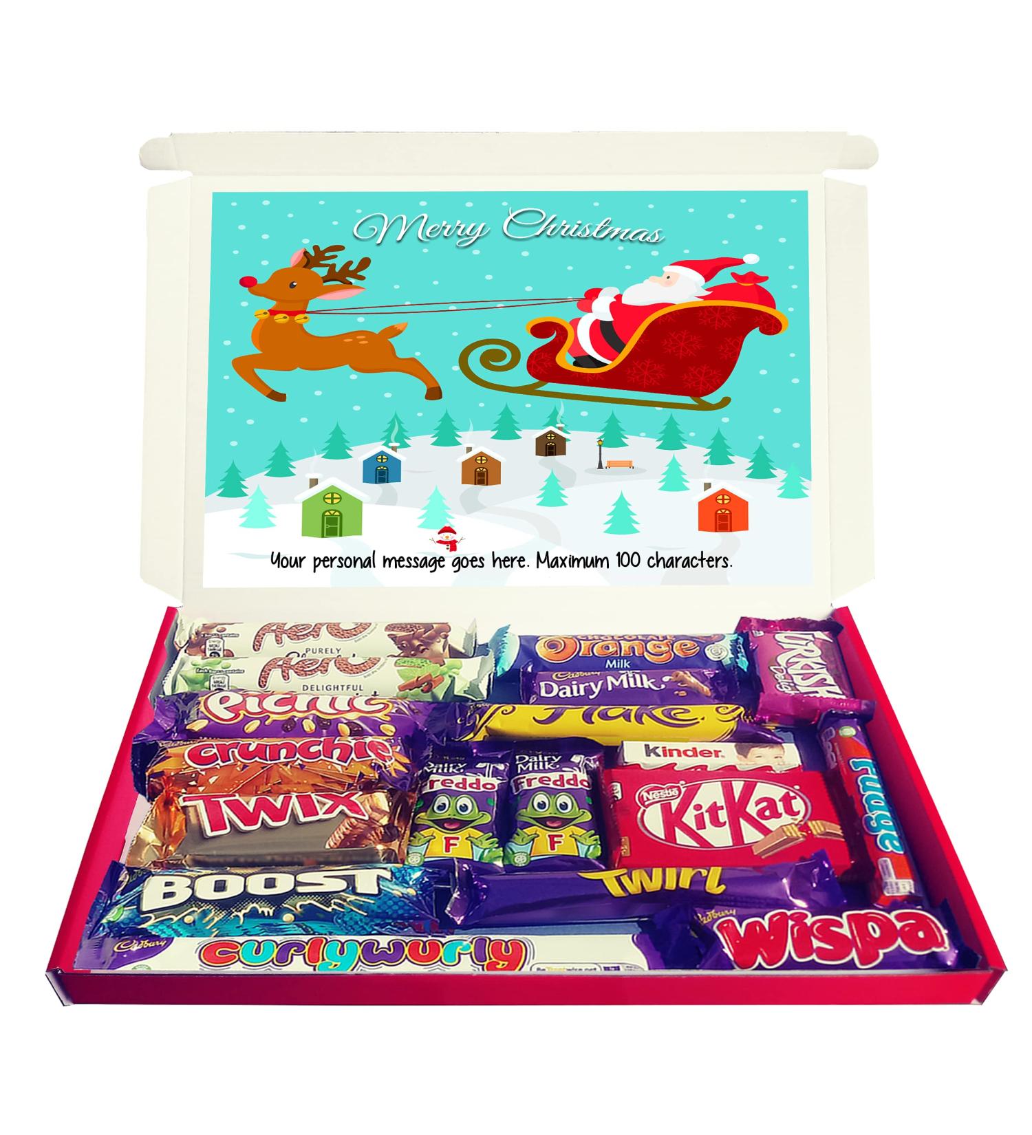 Personalised UP UP and AWAY Christmas Chocolate Selection Box Gift Hamper for Dad - Buy Online on GoSupps.com