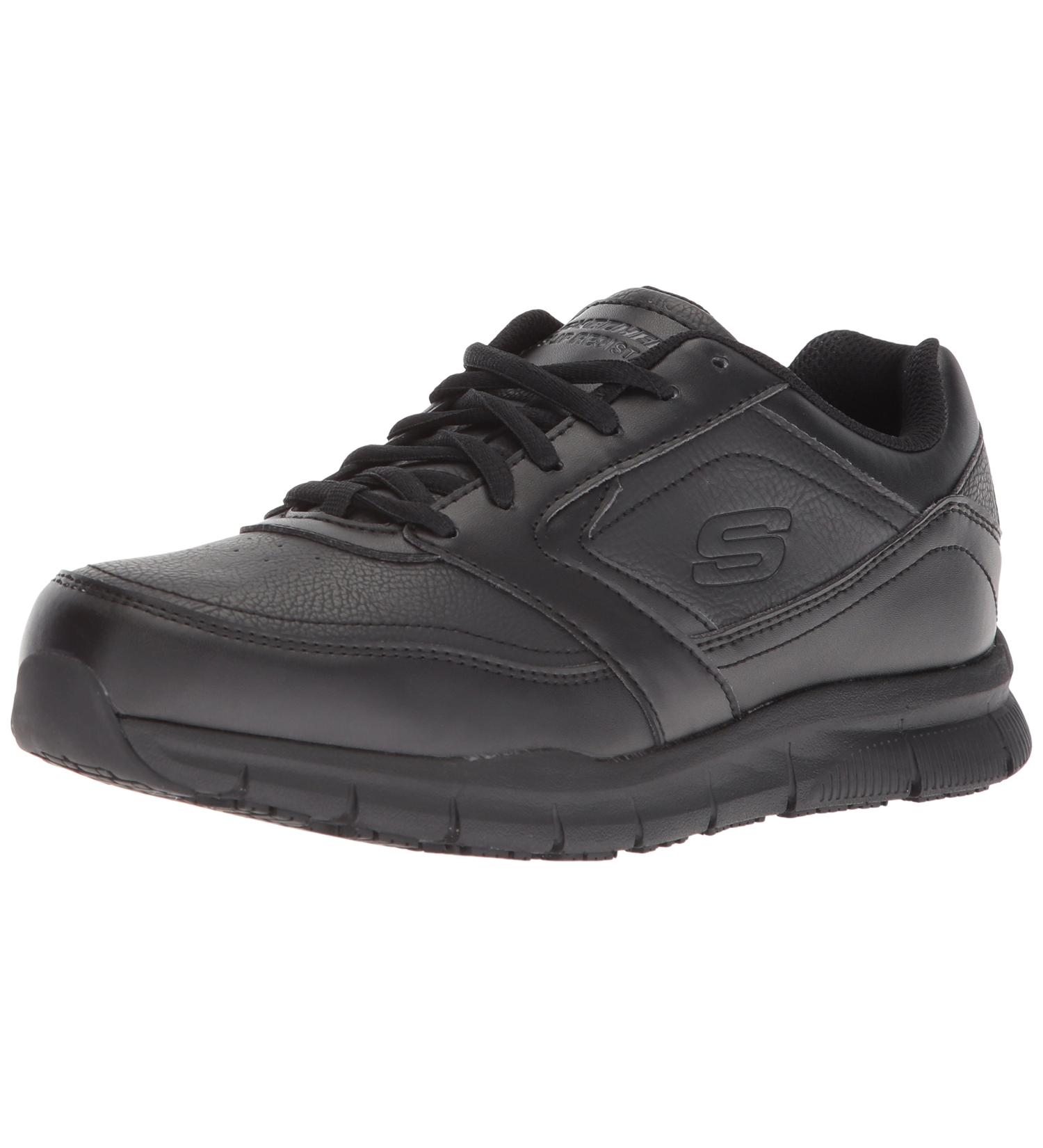 Skechers Women's Nampa-Wyola Food Service Shoe - Size 8, Black Polyurethane - Buy Online on GoSupps.com
