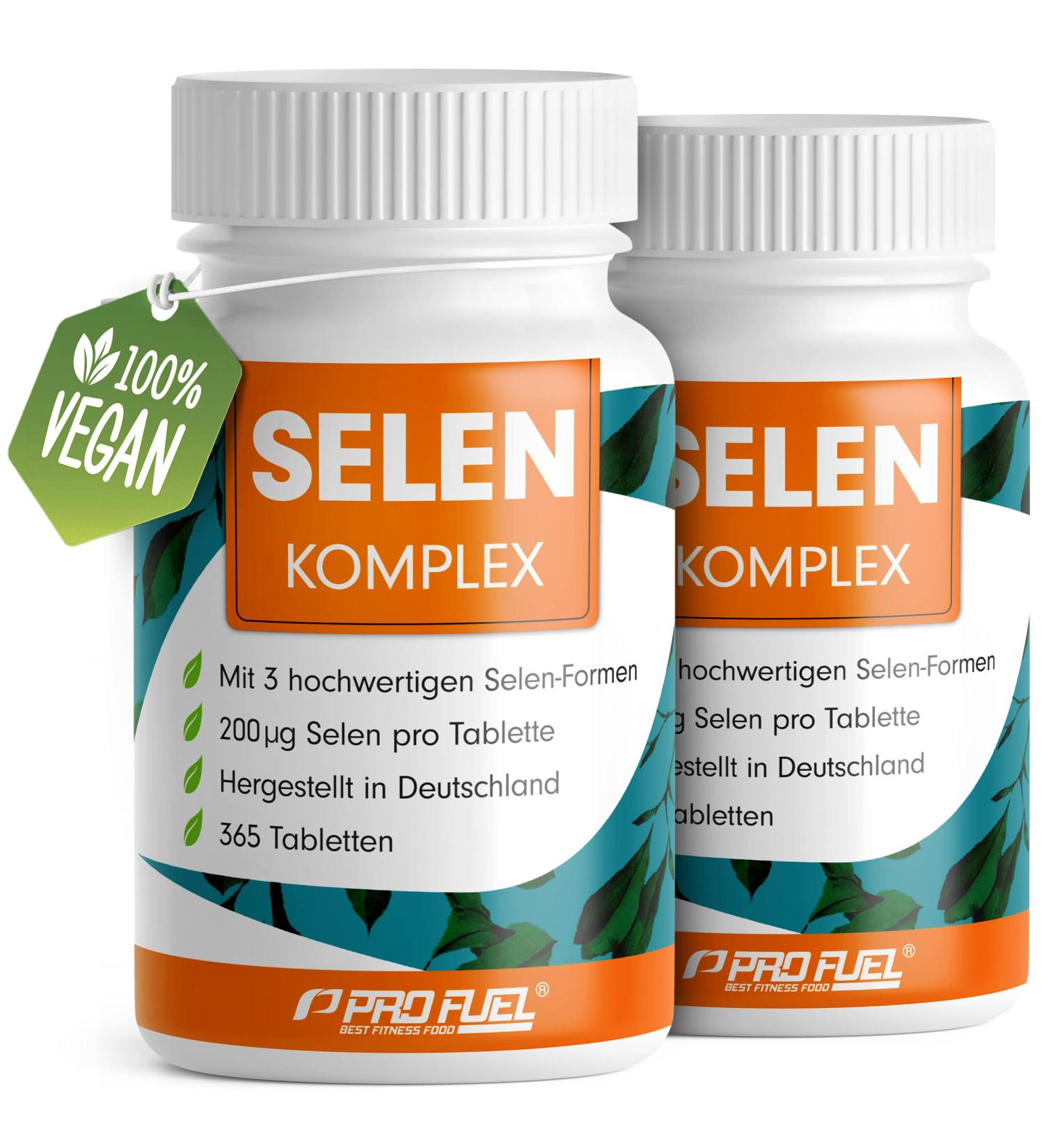 Buy Selen High Dose 200 g Selenium Tablets - 100% Vegan 3 Quality Sources No Additives - 2x365 Tablets for Optimal Health - Buy Online on GoSupps.com