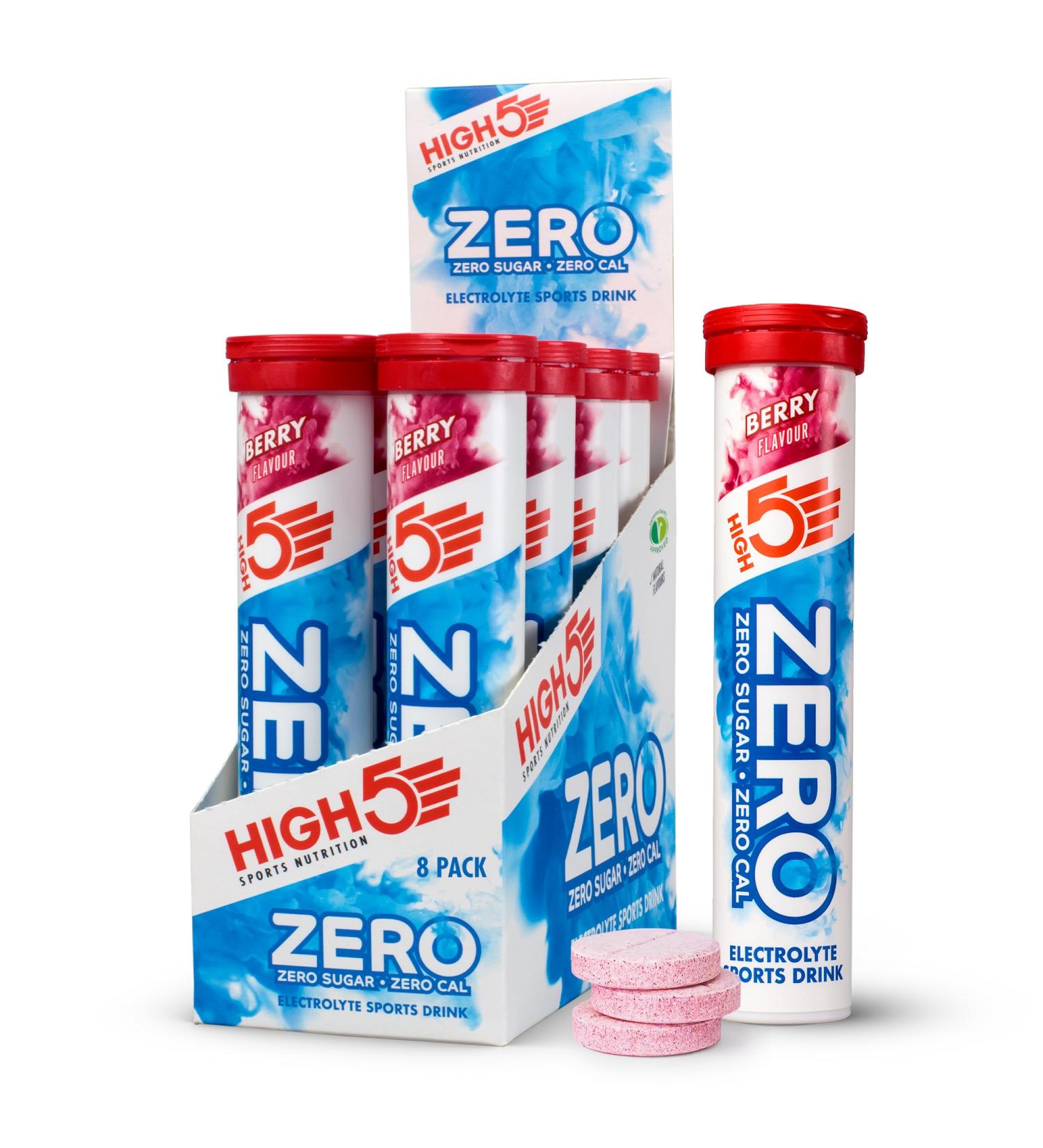 HIGH5 ZERO Electrolyte Tablets | Hydration Tablets Enhanced with Vitamin C | 0 Calories & Sugar Free | Boost Hydration Performance & Wellness | Berry 160 Tablets (20x Pack of 8) Berry 20 Count (Pack of 8) - Buy Online on GoSupps.com