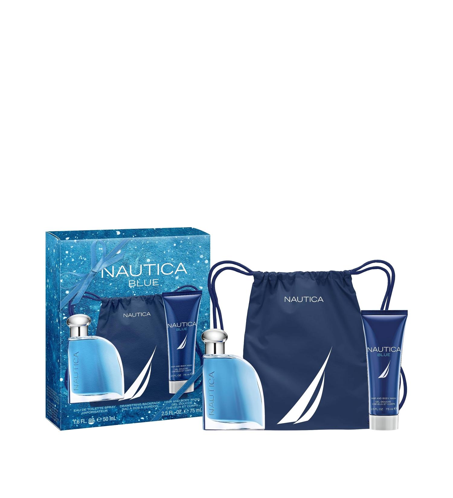 Nautica Blue Men's 3 pc. Eau de Toilette Body Wash and Toiletry Bag Holiday Gift Se 3 Piece Set 1.97 Fl Oz (Pack of 3) - Buy Online on GoSupps.com