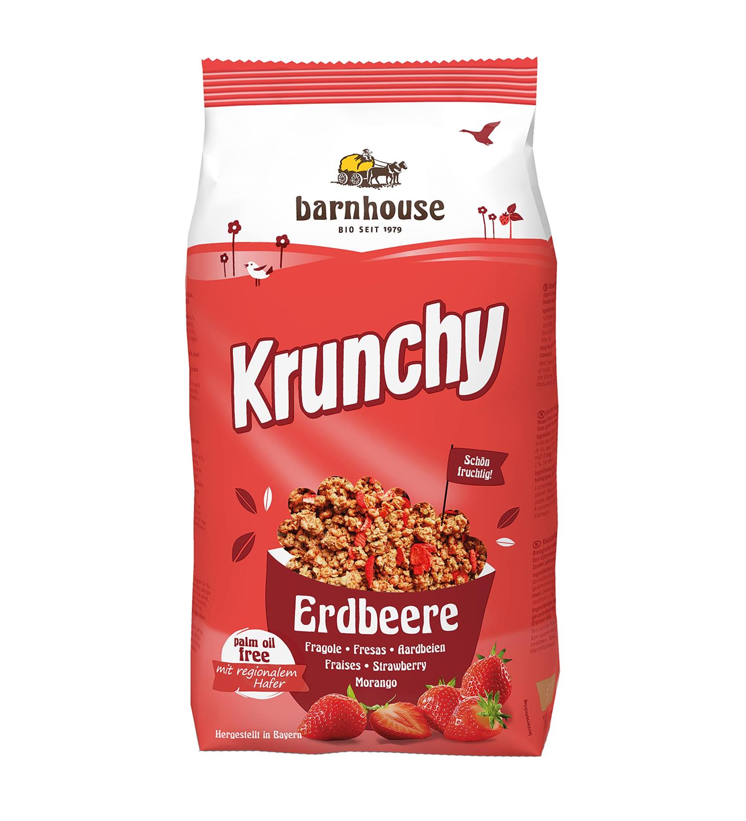 Barnhouse Barnhouse Krunchy - Crunchy cereal made with organic Bavarian oats and delicious strawberries - 1 x 700g