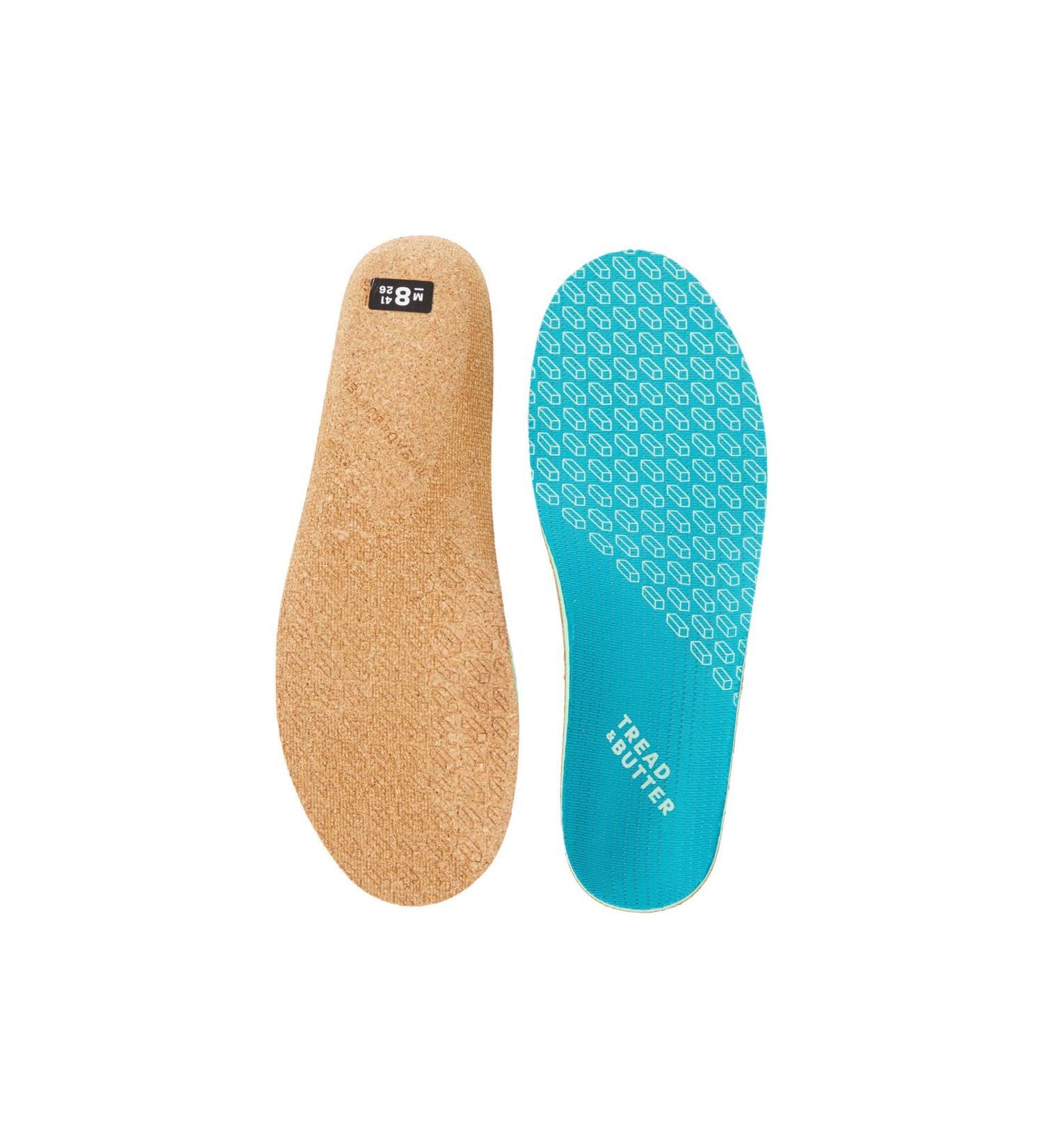 Tread & Butter Cascadia Men's High Arch Cork Insole Blue/Cork 9 M 9 M Blue/Cork