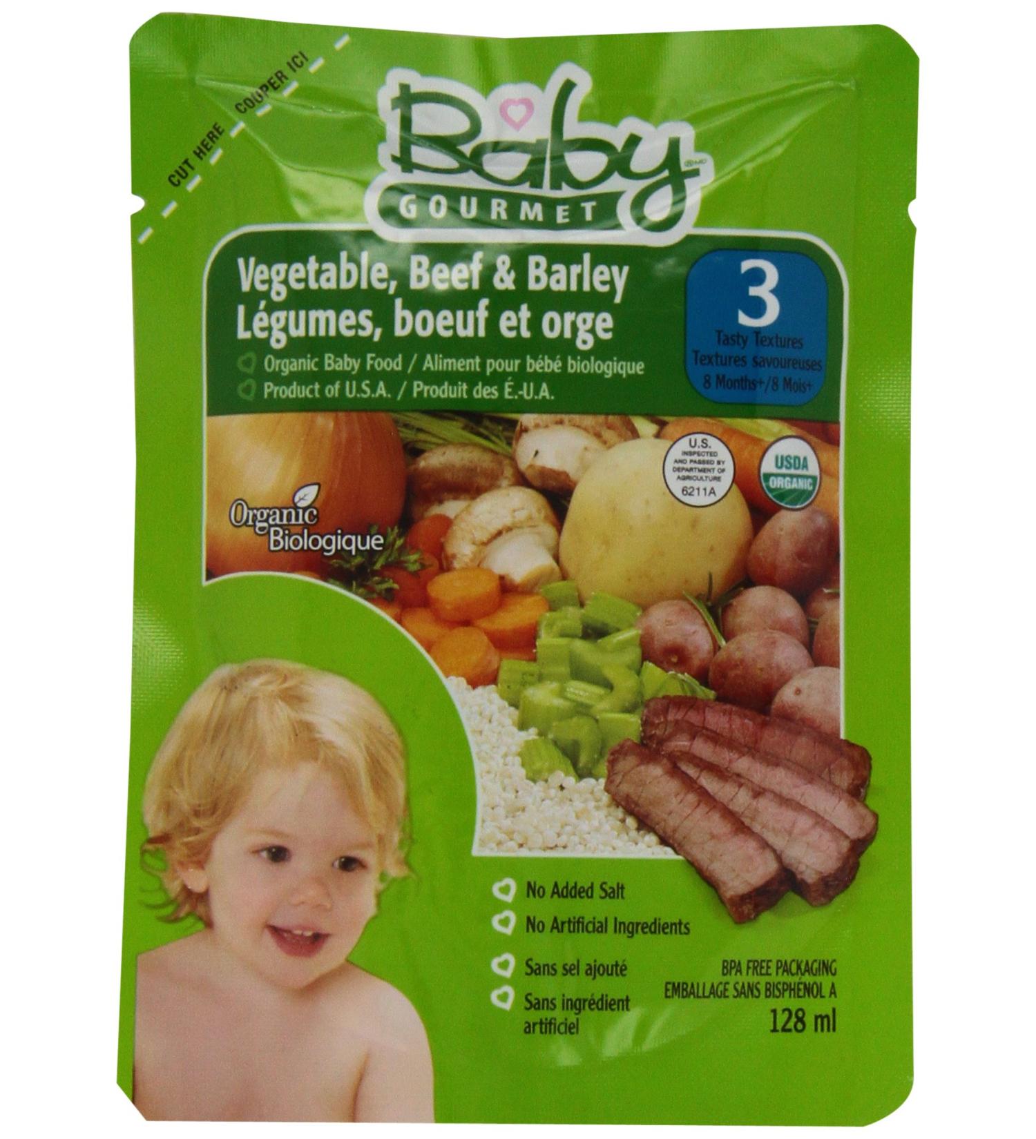 Baby Gourmet Tasty Textures Vegetable Beef and Barley 16-Pack Veggie Beef - Buy Online on GoSupps.com