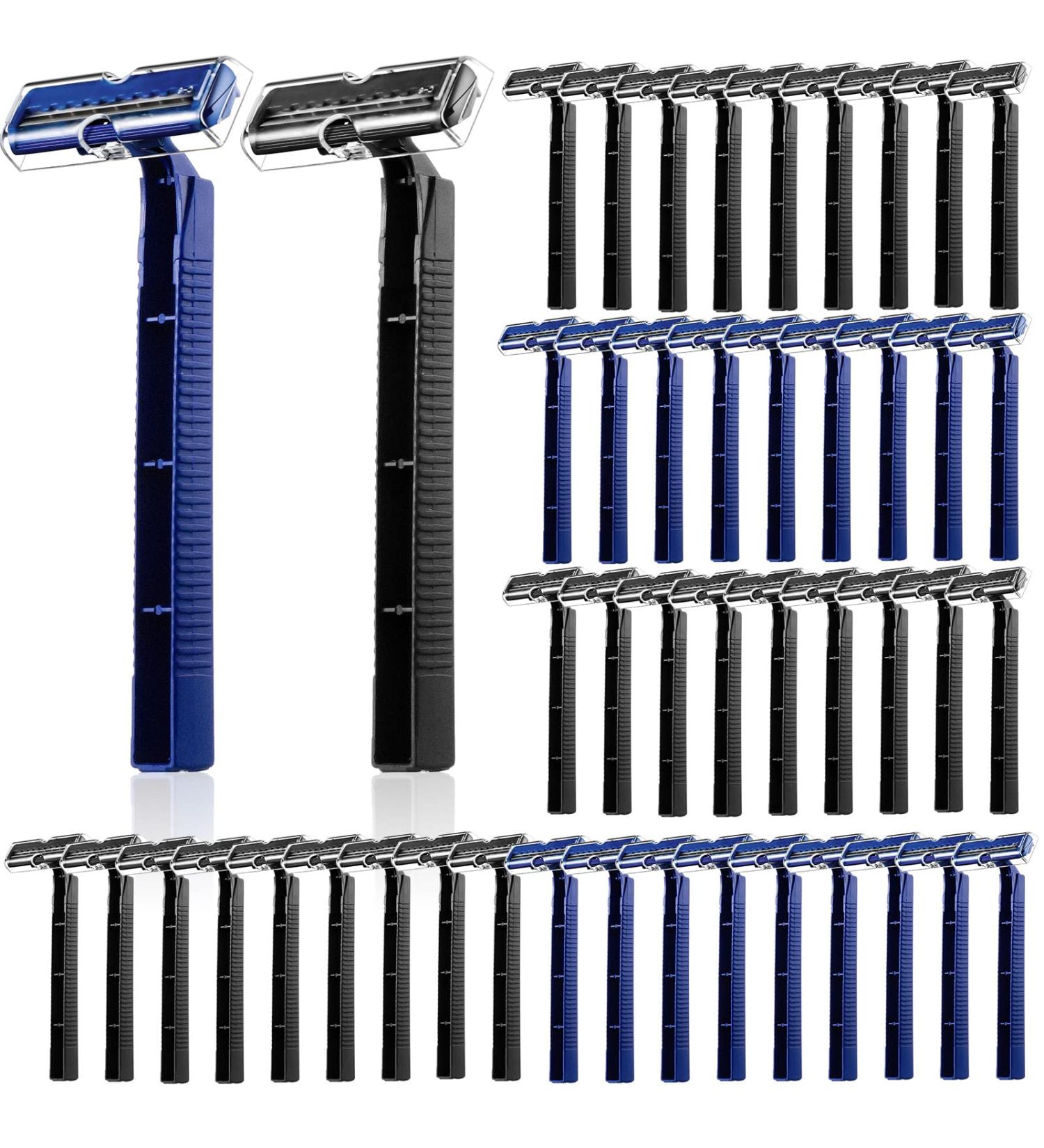 Buy 30 Disposable Safety Razors | Individually Wrapped Twin Blade Razors for Travel Hotels Salons & Home Use - Buy Online on GoSupps.com