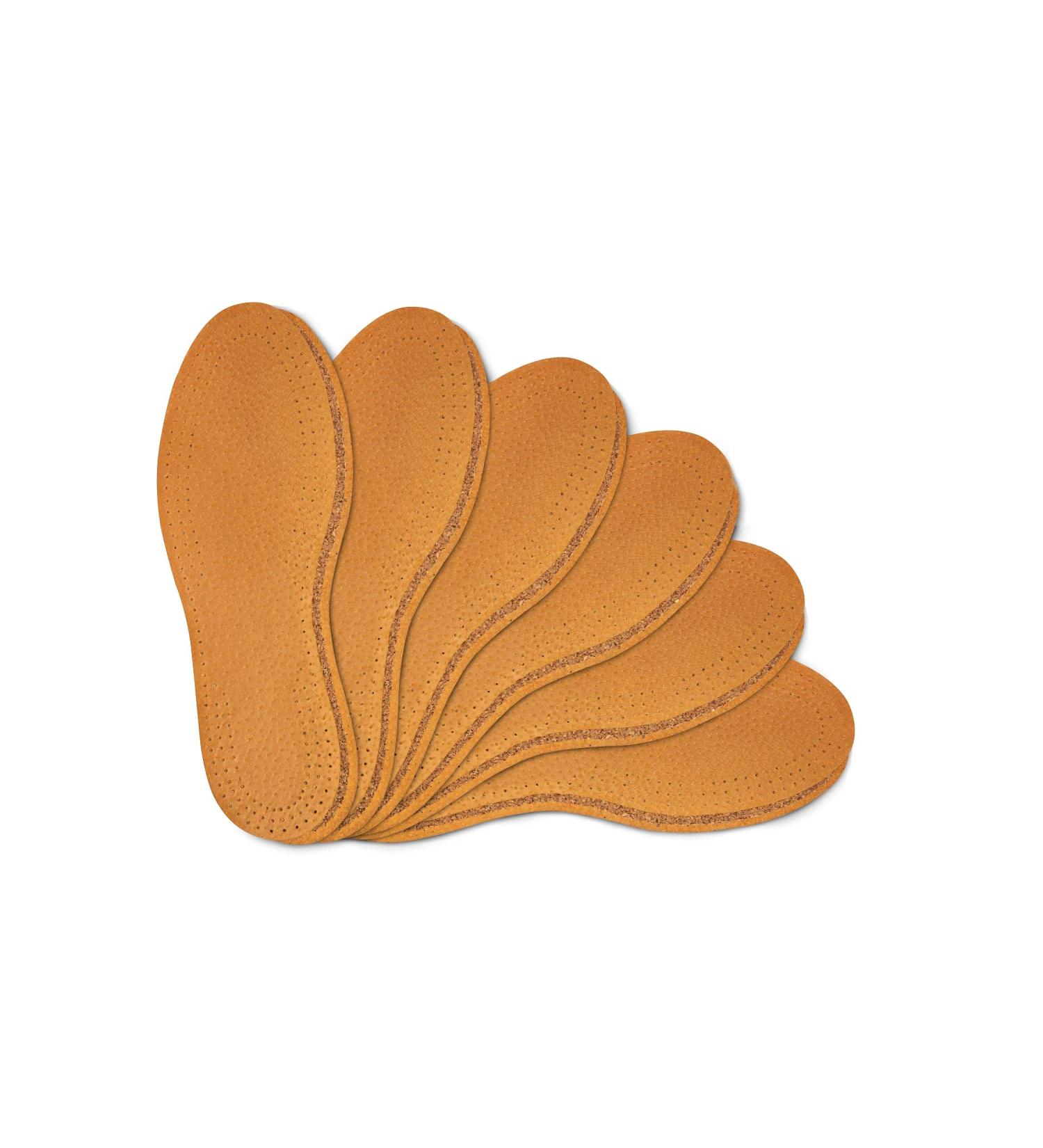 Buy Shoe Insoles Set - 6 Pair Pack Natural Leather & Cork Inserts for Men & Women | Kaps Leather Cork - Ultimate Comfort & Support - Buy Online on GoSupps.com