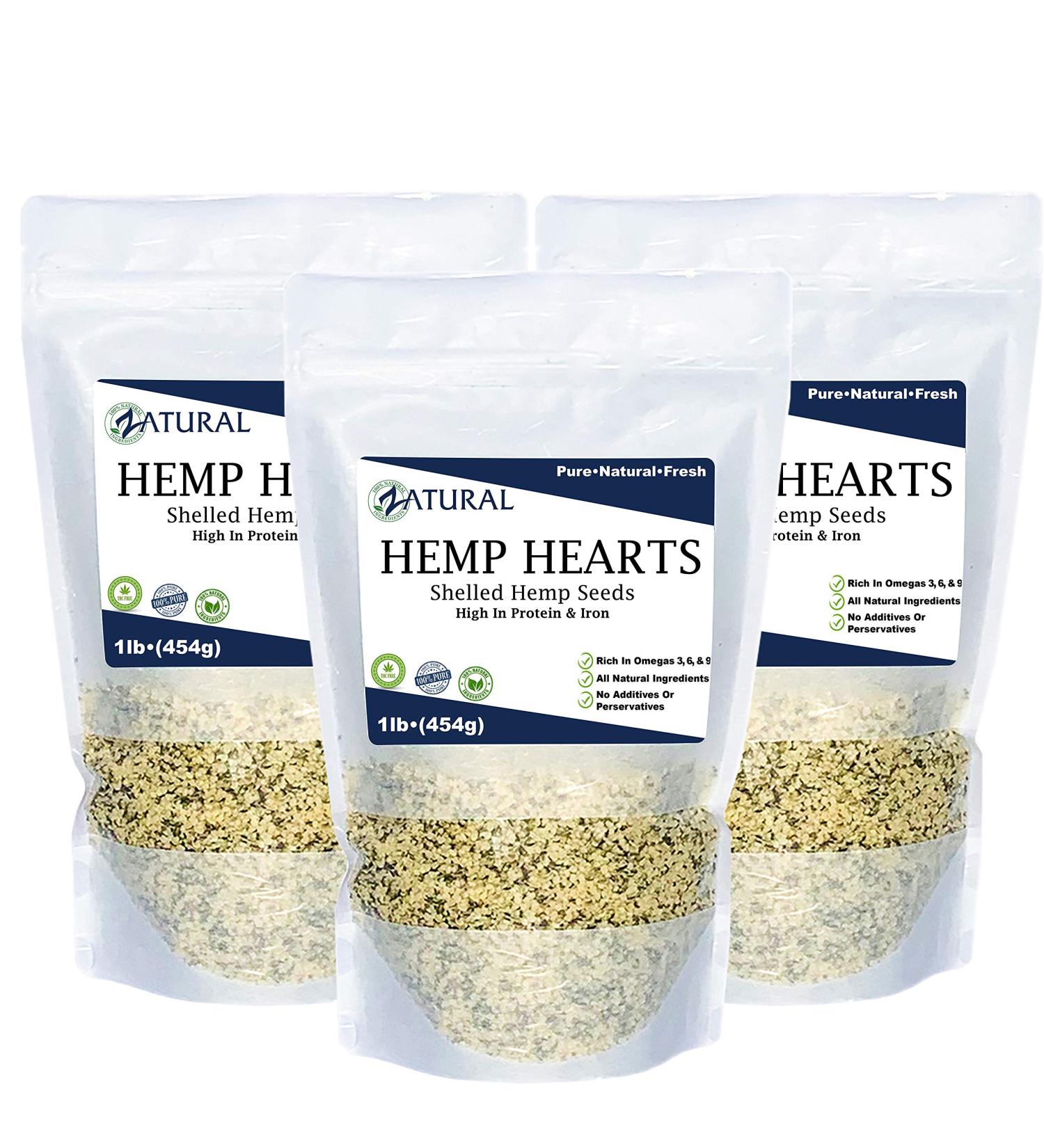 Hemp Hearts - 100% Pure Hemp Hearts - Raw Shelled Hemp Seeds (3 Pounds) 3.0 Pounds - Buy Online on GoSupps.com
