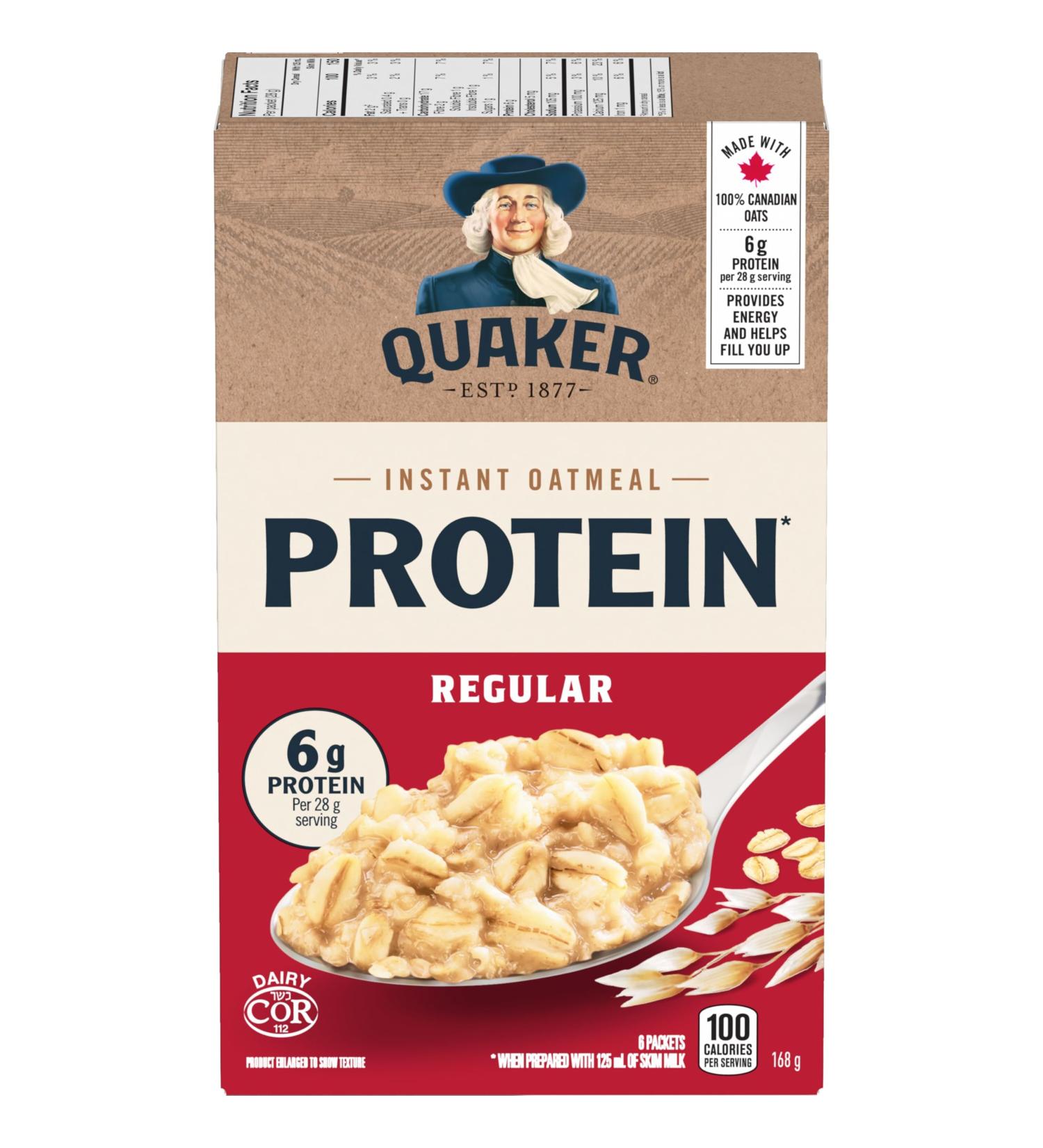 Quaker High Protein Regular Instant Oatmeal 6 Packets - Buy Online on GoSupps.com