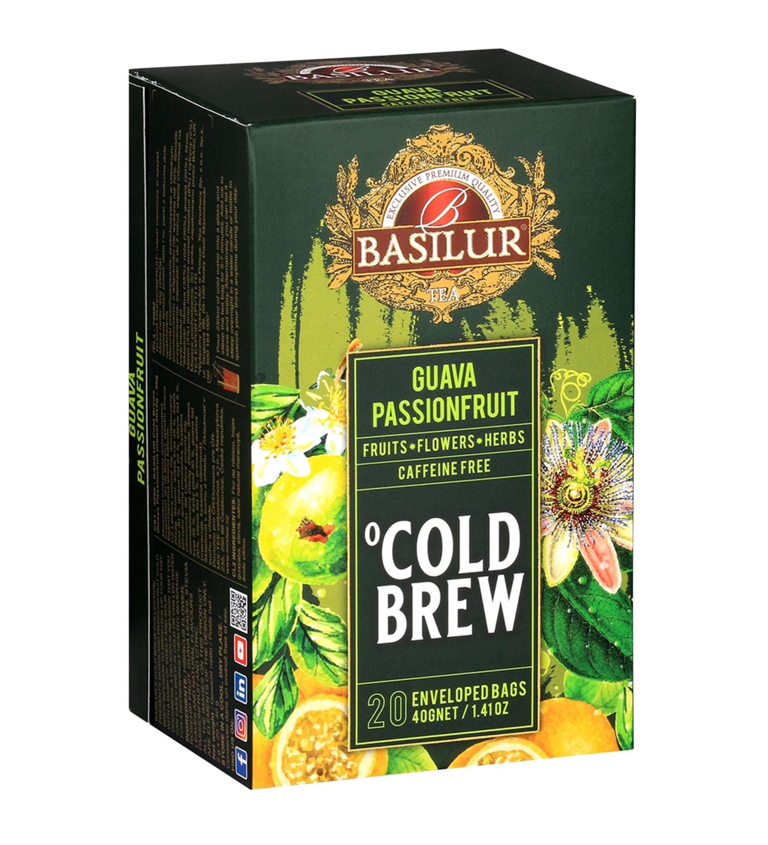  sarcia.eu BASILUR Cold Brew - Decaffeinated fruity tea with passion fruit and citrus aromas cold tea bags 20 x 2 g (1) - Buy Online on GoSupps.com