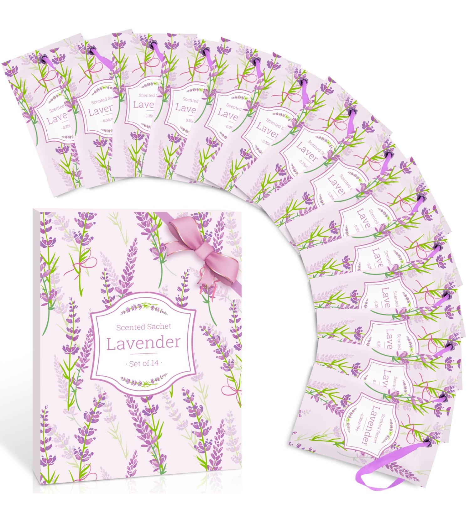 SCENT-HI Premium Lavender Fragrance Bags - 14 Bags for Clothing Drawers Cupboards Rooms Wardrobe & Cars | International Shipping Available - Buy Online on GoSupps.com