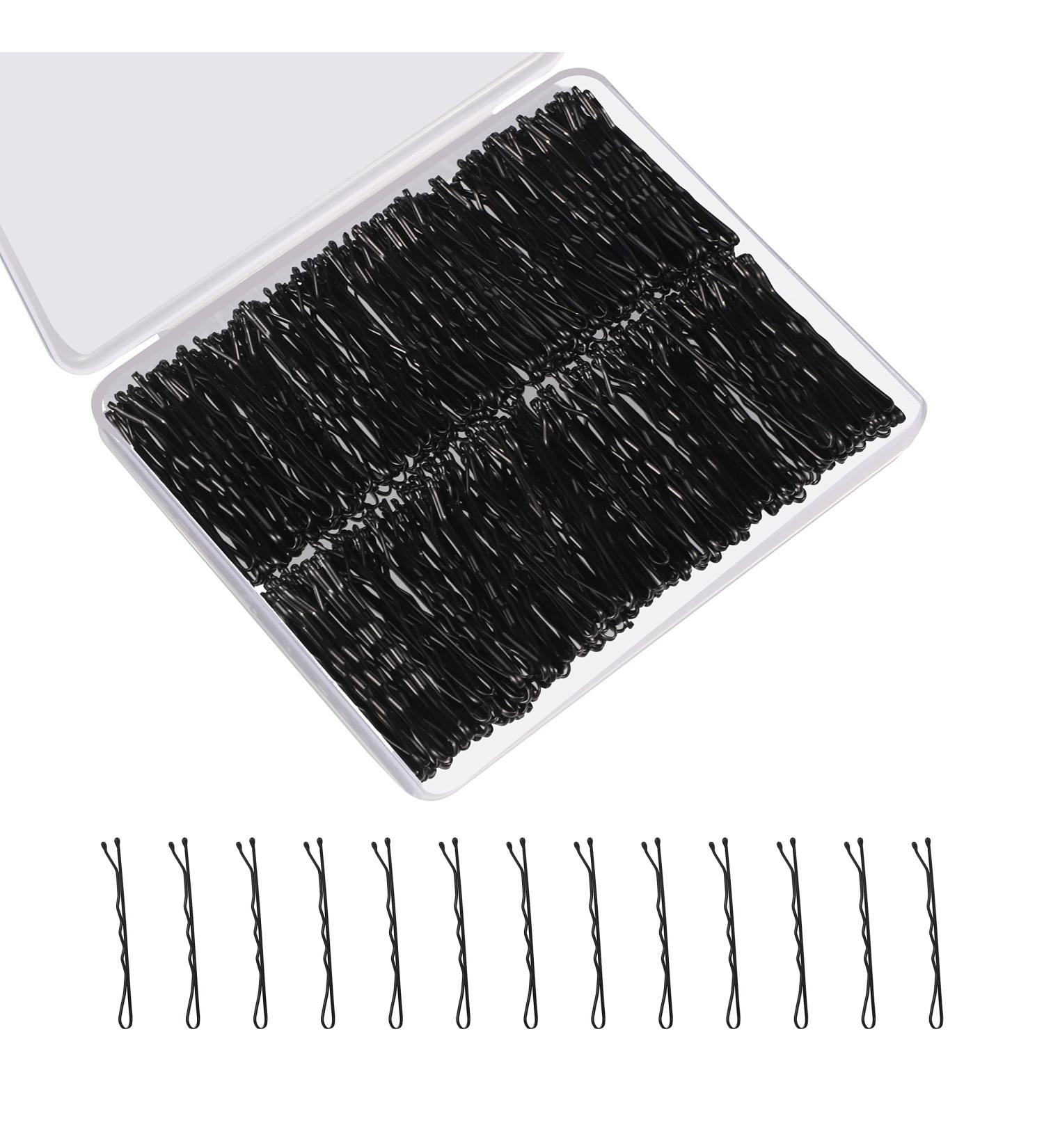 400PCS Black 2-Inch Bobby Pins for Women | Hair Bun Pins with Storage Box - Ideal for Thick Hair, Bridal & Wedding Accessories - Buy Online on GoSupps.com