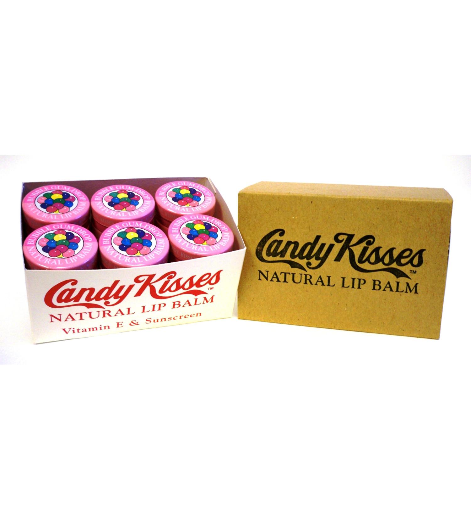 Candy Kisses Natural Lip Balm 24 Pieces (Bubblegum)