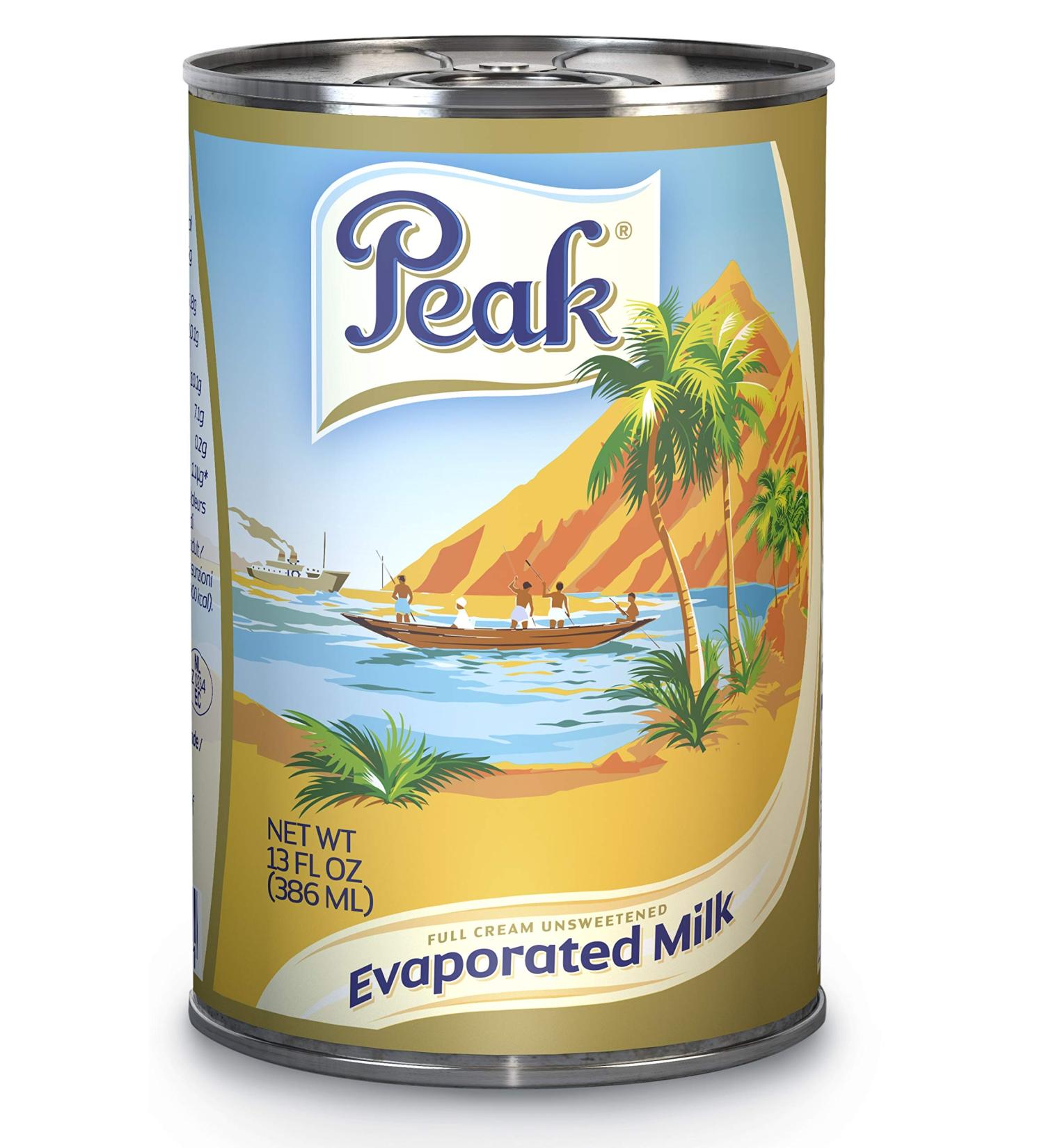 Peak Evaporated Full Cream Milk, 13 Fl. Oz. (Pack Of 4)
