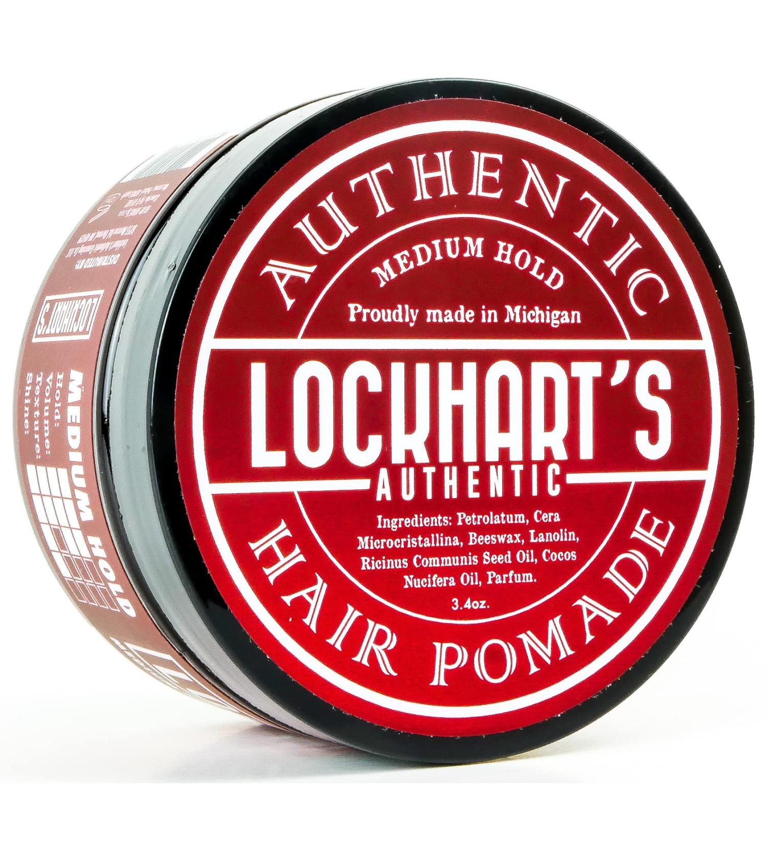 Lockhart's Medium Hold Hair Pomade 4oz - Sandalwood Vetiver Scent | Medium Shine - Buy Online on GoSupps.com