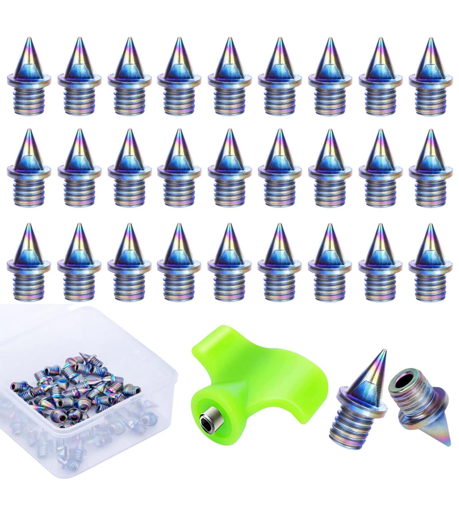 SUIGREOY 1/4 Inch Carbon Steel Track Spikes - 60 Lighter Weight Pieces for Track Shoes in Track & Field Sprinting or Cross Country - Buy Online on GoSupps.com