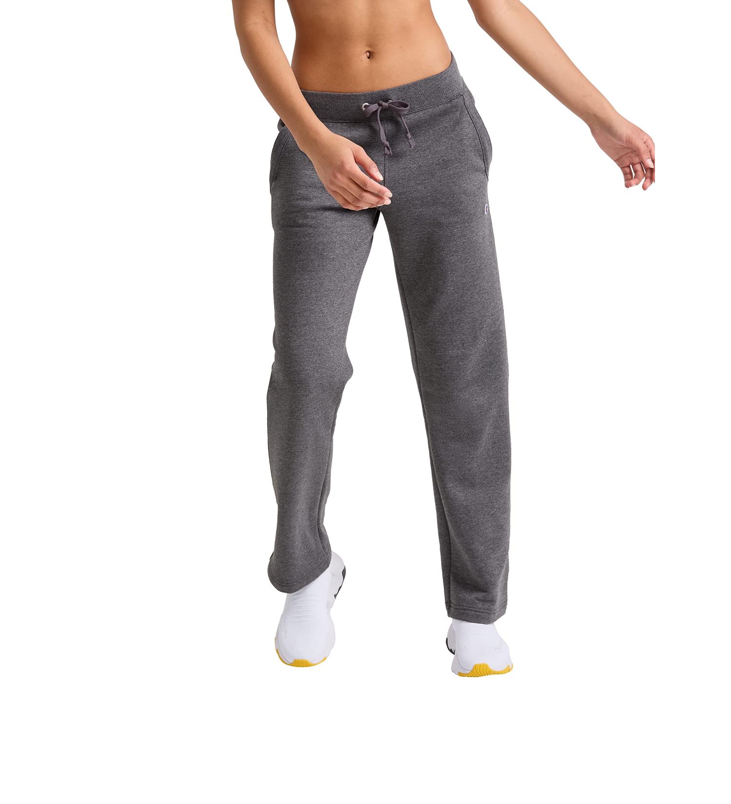 Champion Women's Powerblend Fleece Sweatpants - C Logo - Medium Granite Heather | 31 Inseam - Buy Online on GoSupps.com