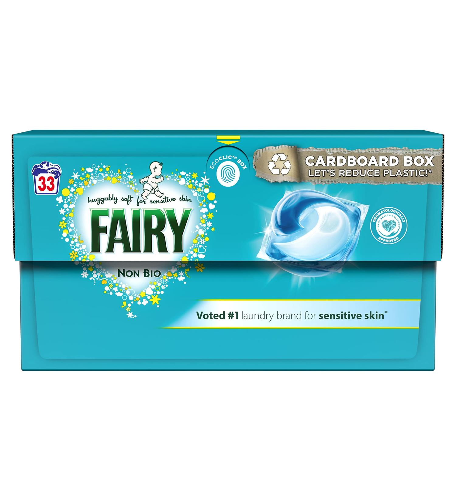 Fairy Non Bio Pods Sensitive Washing Liquid Laundry Detergent 33 Washes - Buy Online on GoSupps.com