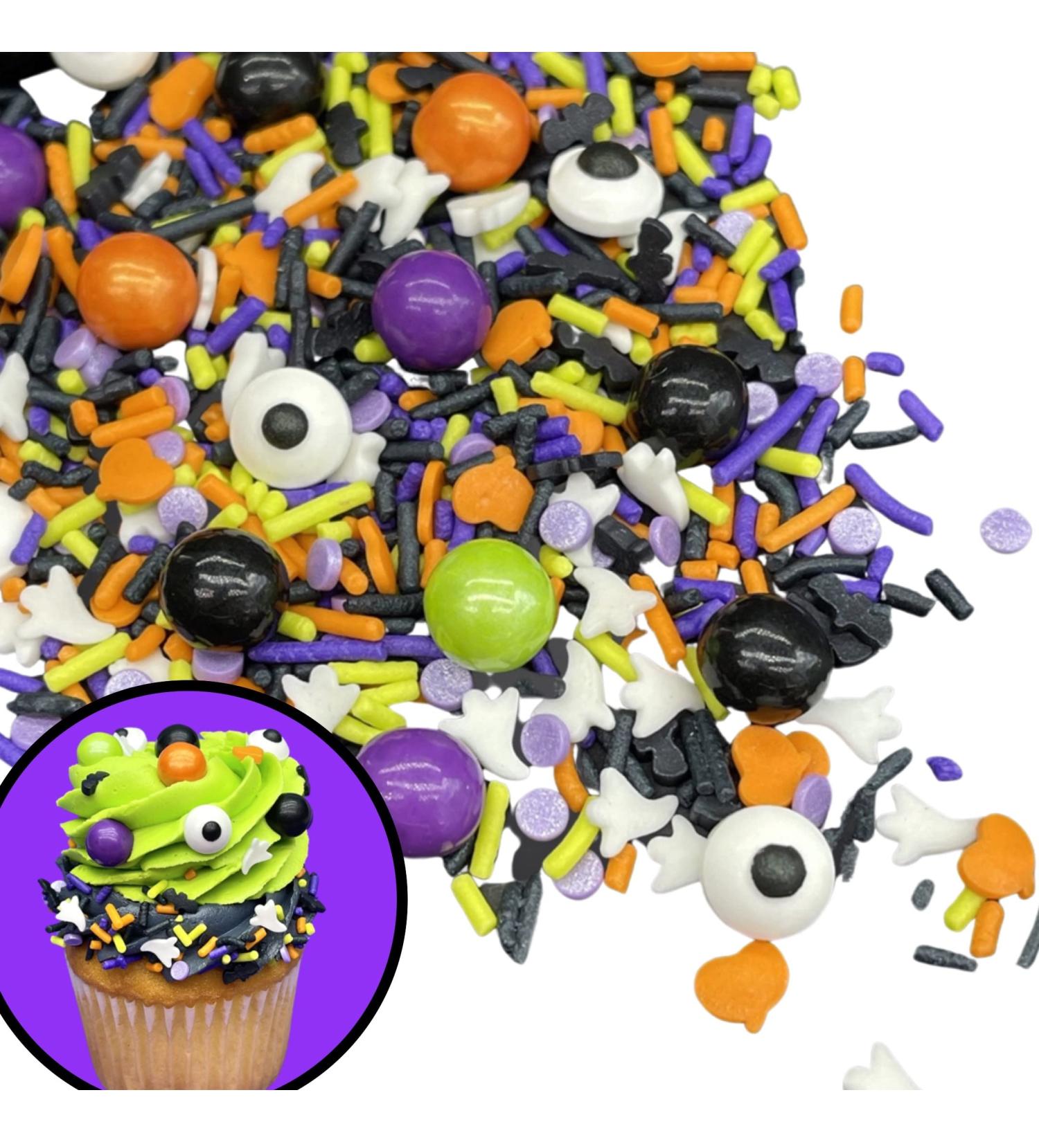 Manvscakes Halloween Sprinkles - Edible Ghost & Pumpkin Themed Sprinkles for Cake, Cookies, Cupcakes & More - 8oz - Buy Online on GoSupps.com