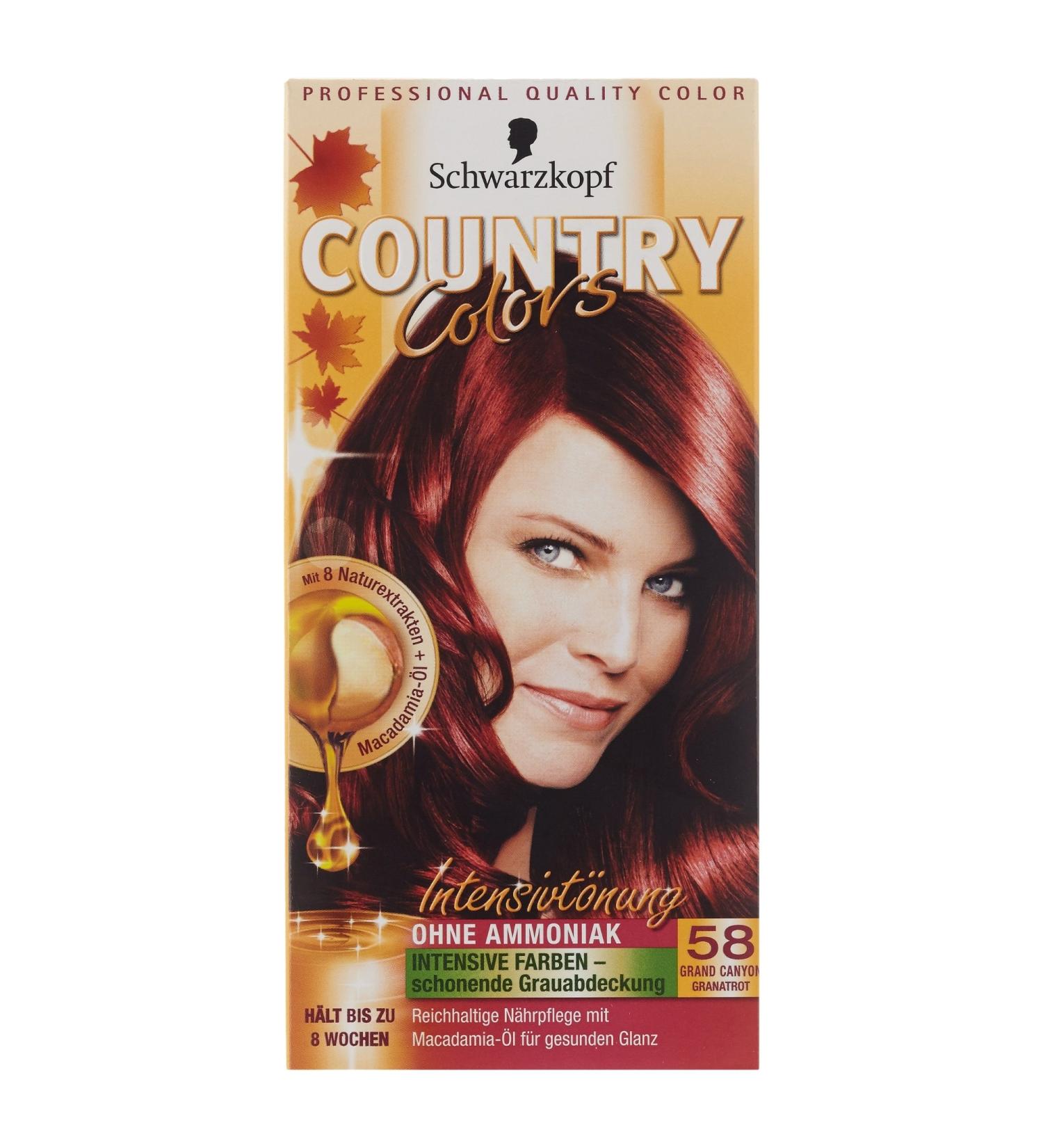 Schwarzkopf Country Colors Intensive Tint Level 2 - 58 Grand Canyon Garnet Red - 1 Piece - Vibrant Hair Color for International Shipping - Buy Online on GoSupps.com