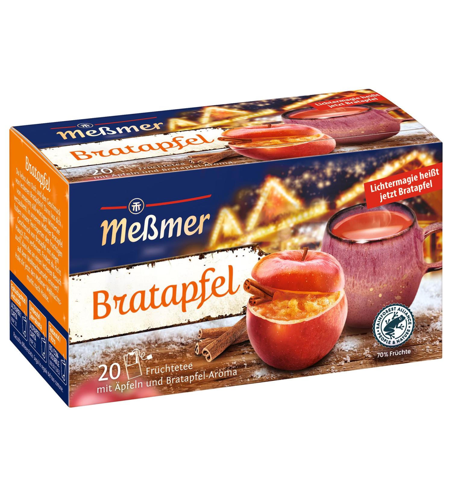 Me mer Baked Apple Tea - 20 Gluten-Free Lactose-Free & Vegan Tea Bags for International Shipping - Buy Online on GoSupps.com