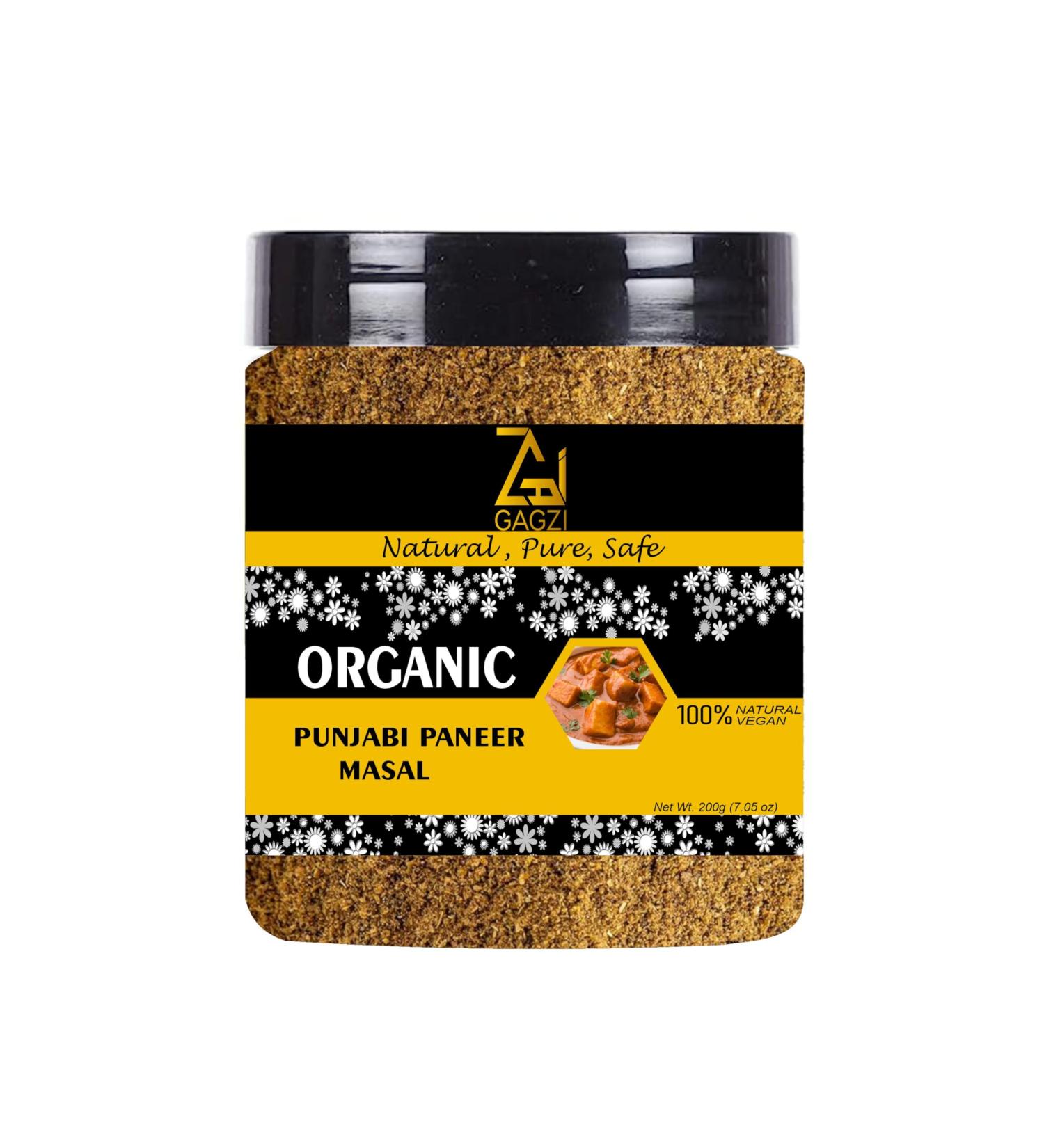 GAGZI All Natural Organic Spices Punjabi Paneer Masala 200 Gram (Packing May Be Vary) Pack Of 1 200 Gram 7.05 oz