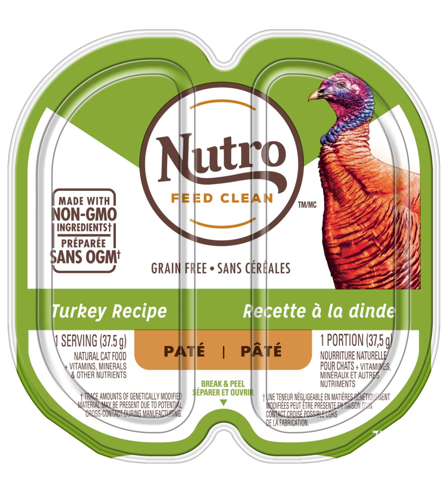 NUTRO Perfect Portions Adult Wet Cat Food Grain Free Turkey Pat Entr es 75g Tray (Pack of 24) - Buy Online on GoSupps.com