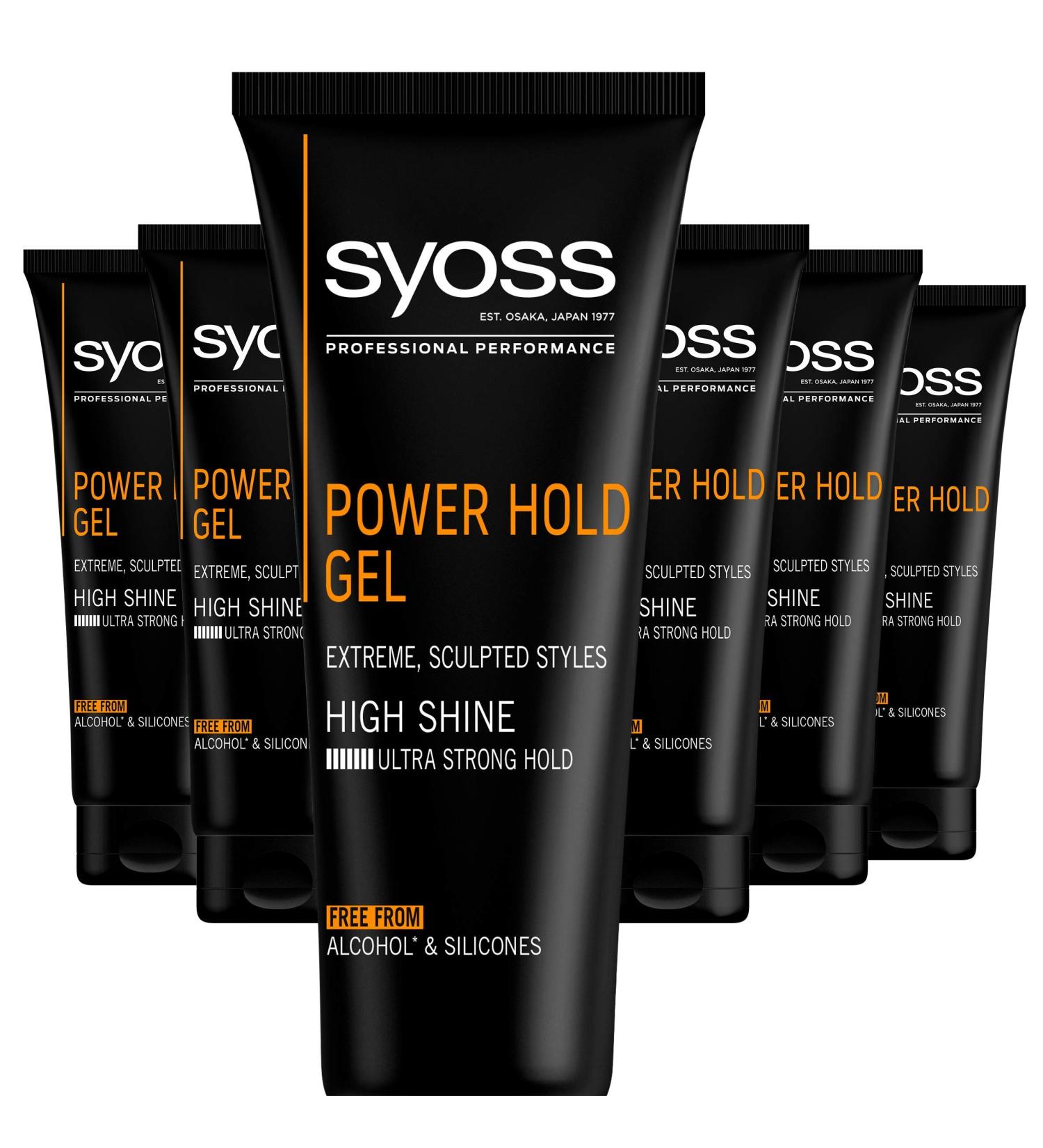 Syoss Men Power Hold Styling Gel 250ml Pack of 6 - Buy Online on GoSupps.com