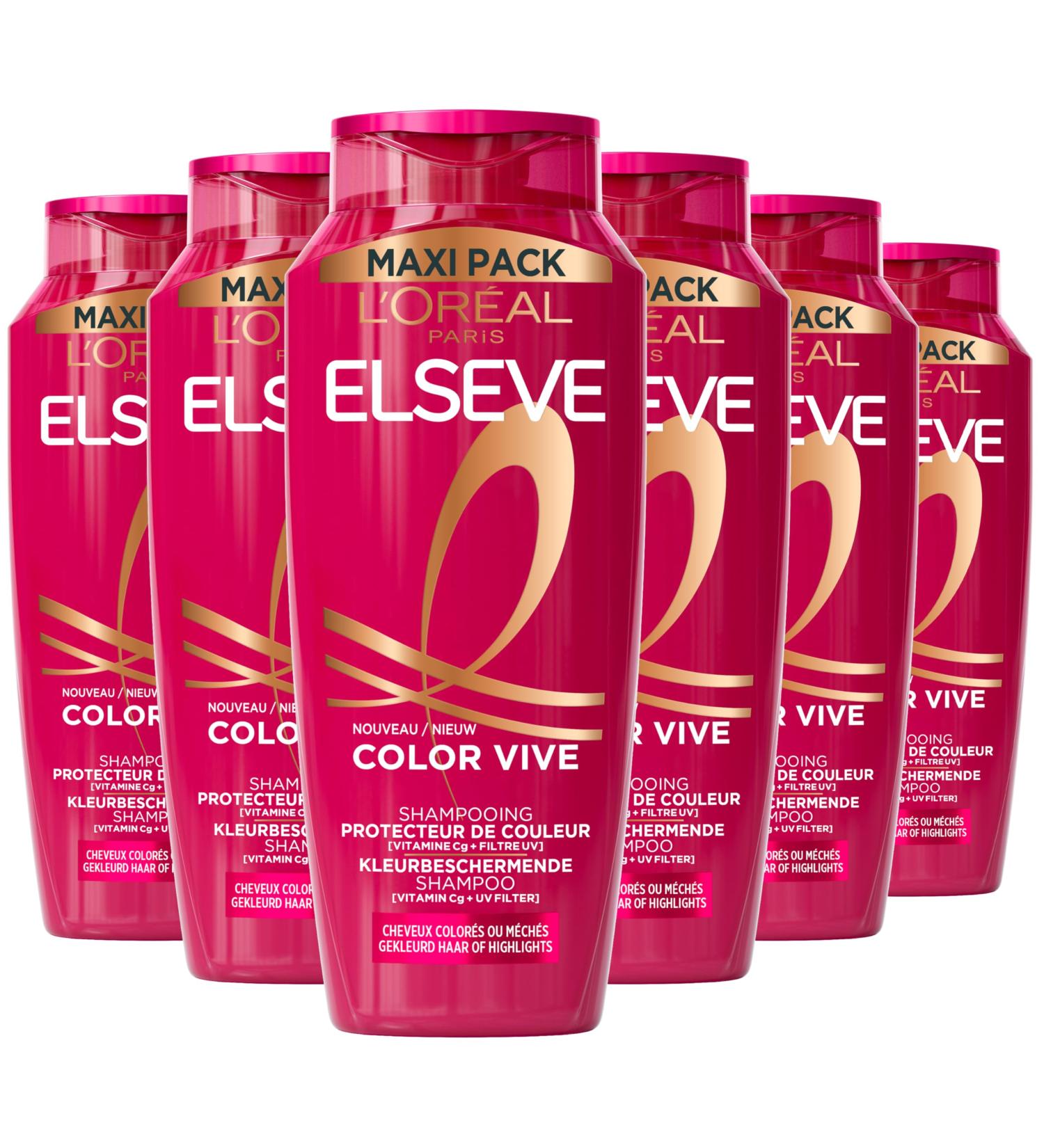 L'Oreal Paris L'Or al Paris Elseve Color Vive Shampoo - Colored hair or highlights - Maintains color intensity and vibrancy - 6 x 300 ml