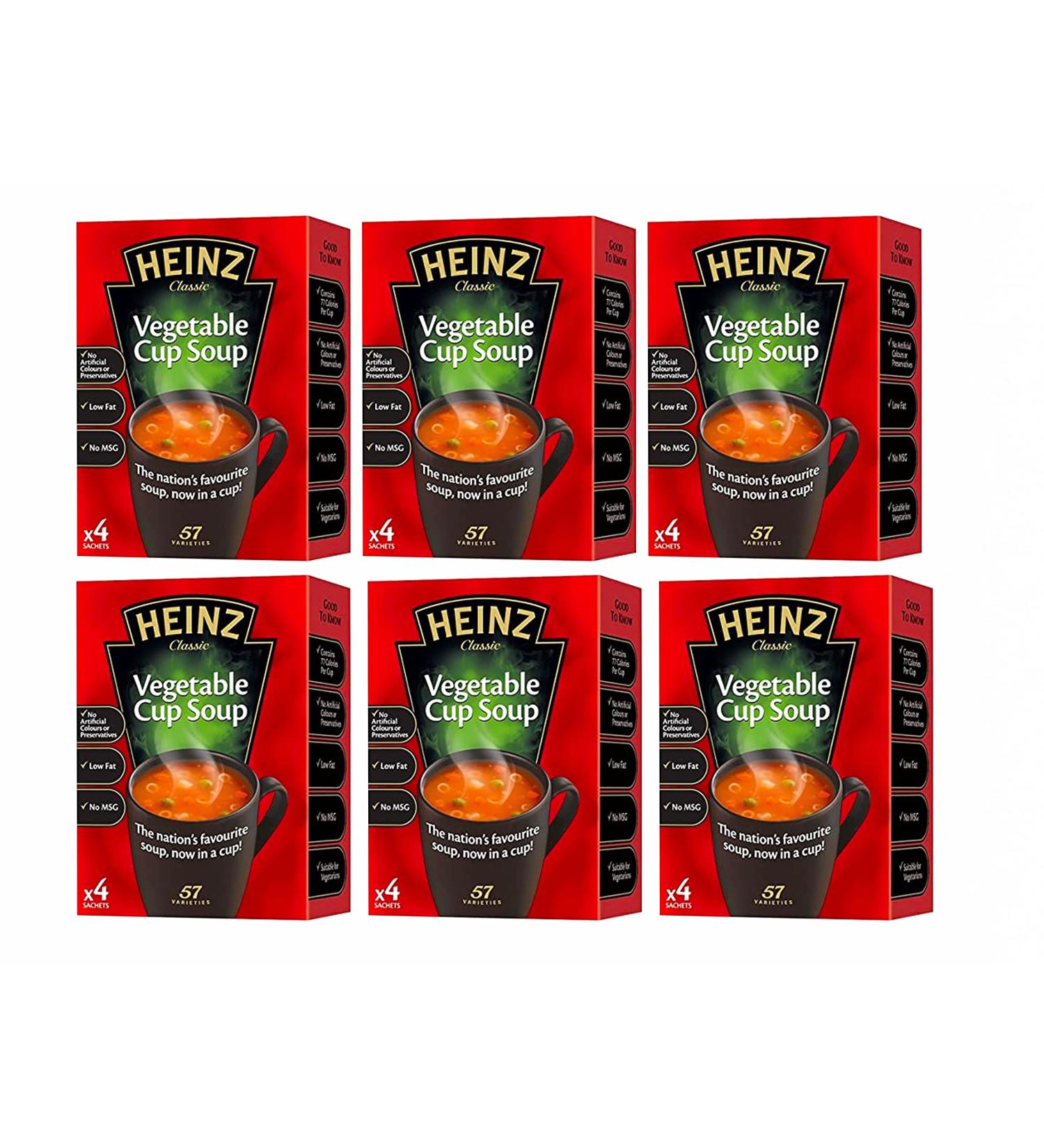 Heinz Cup Soup Vegetable 4 Sachets Each Box | Ready In An Instant | Pack of 6 | Total of 24 Sachets Cup Soup - Buy Online on GoSupps.com