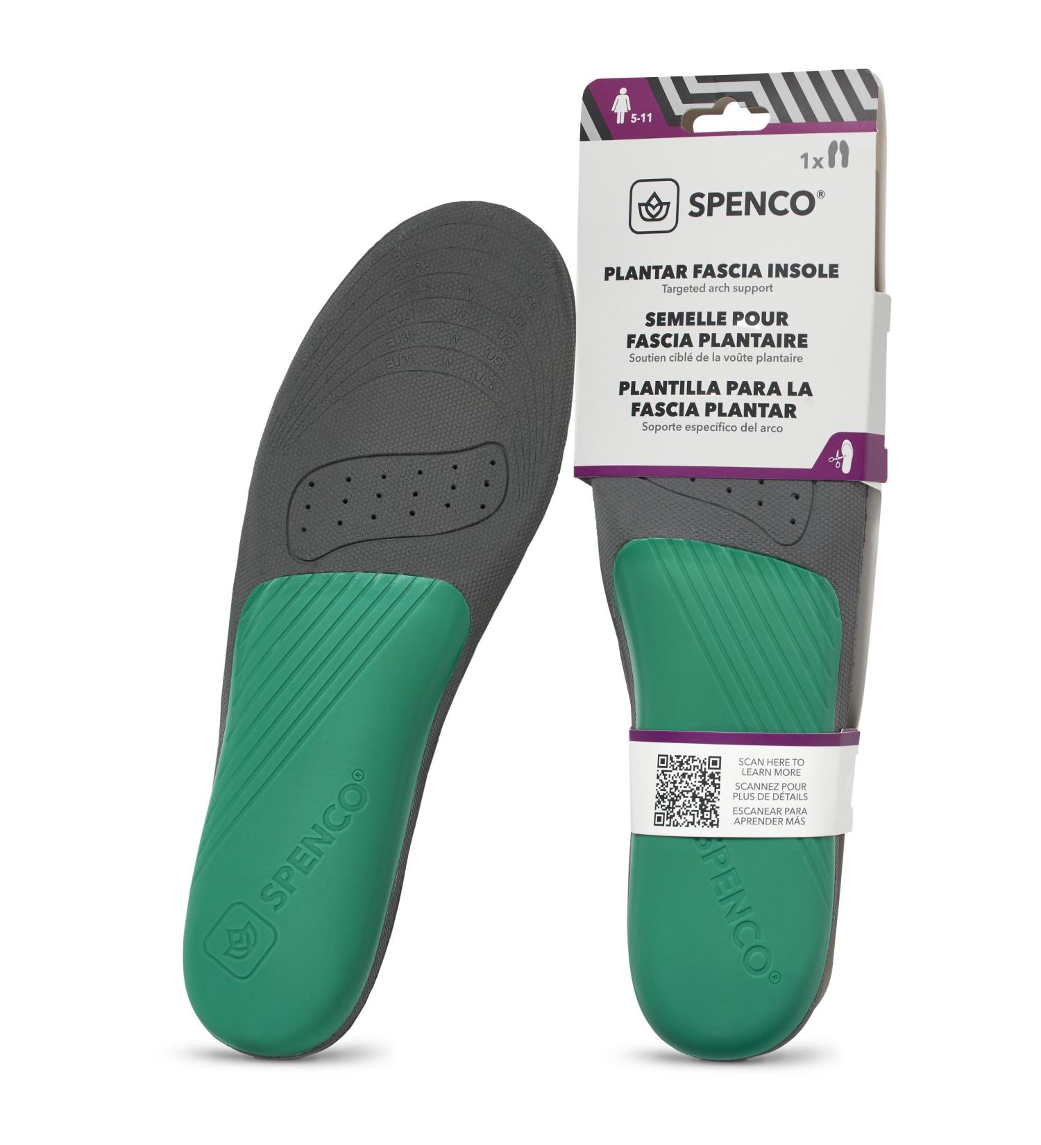 Spenco Plantar Fascia Insole for Women (Size 5-11) - Trim to Fit | Optimal Comfort & Support | International Shipping Available - Buy Online on GoSupps.com