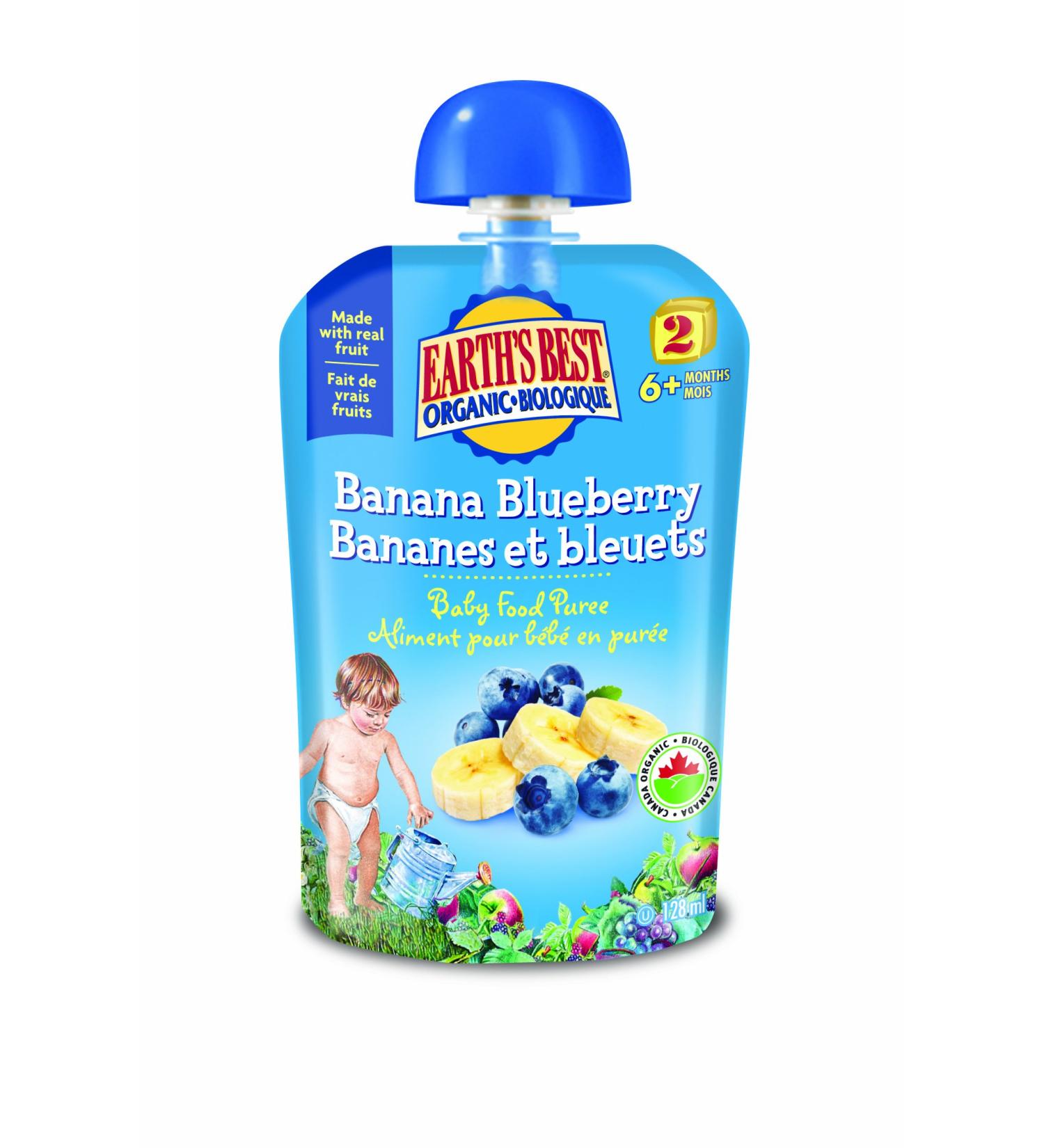 Earth's Best Baby Food Puree-Banana Blueberry 6-Count