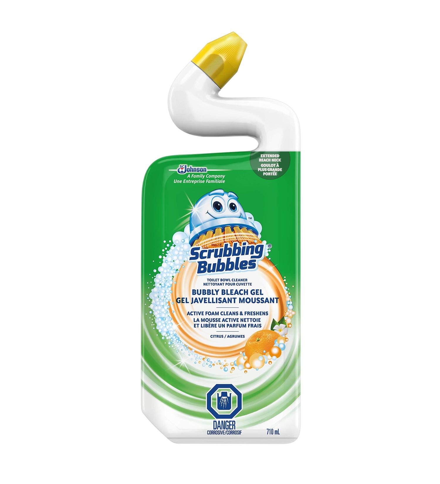 Scrubbing Bubbles Bubbly Bleach Gel Toilet Bowl Cleaner Cleans Whitens and Freshens Citrus Scent 710ml Citrus 710 ml (Pack of 1) - Buy Online on GoSupps.com