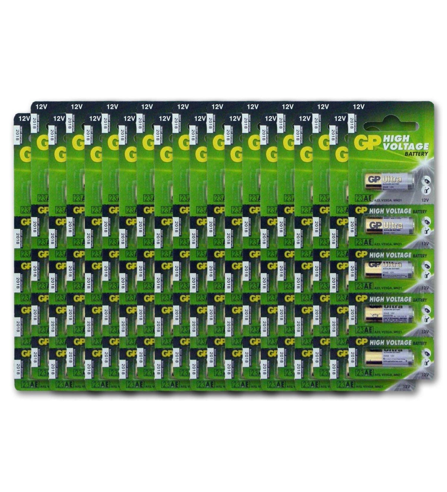 A23 12V Alkaline 23-A replacement battery 23AE GP - 100 Pack