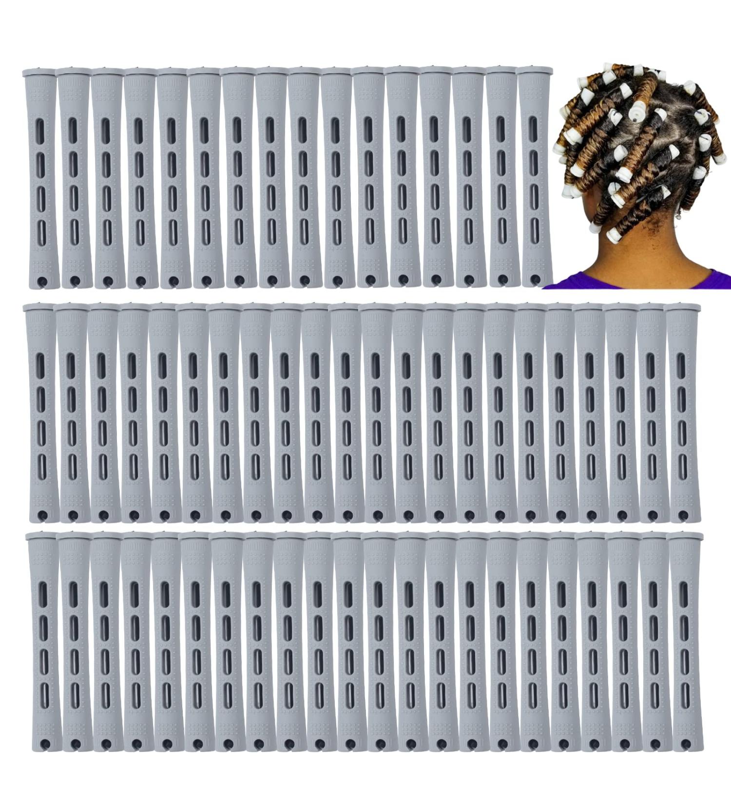 60 pcs Grey Perm Rods Hair Rollers for Natural Hair Styling - 0.59 inch Small Size - Buy Online on GoSupps.com