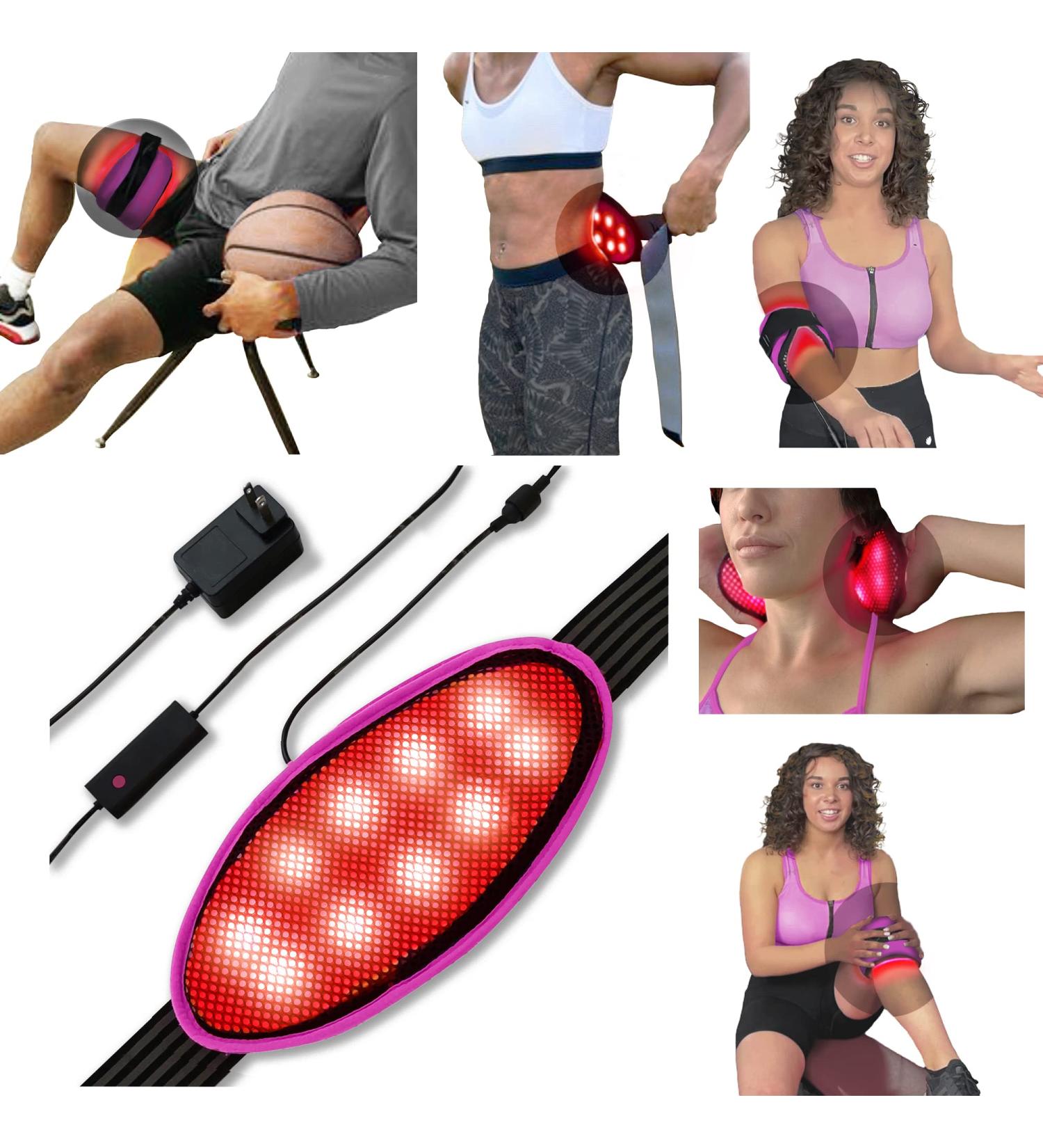DNAVibe JazzBand Red & Near-Infrared Light Therapy Wrap | Made in USA | Muscle & Joint Pain Relief | Wearable Pad for Knee, Neck, Shoulder, Wrist, Spine, Back, Elbow, Foot | Magenta - Buy Online on GoSupps.com