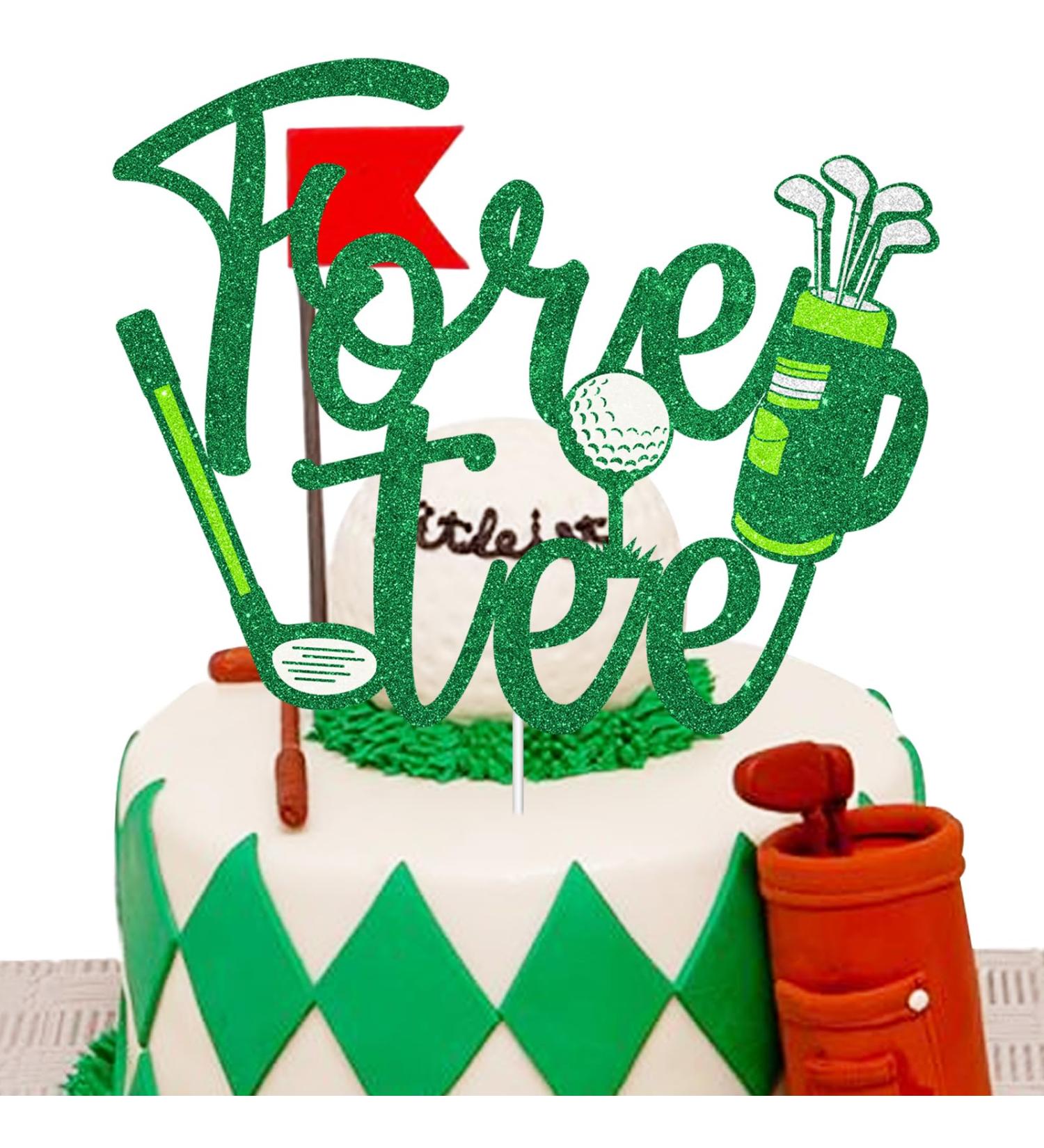 Fore Tee Golf Cake Topper - Happy 40th Birthday Cake Topper - Golf Ball Player Cake Decorations For Sports Themed Man Golfer Fans Party Decoration Supplies - Buy Online on GoSupps.com