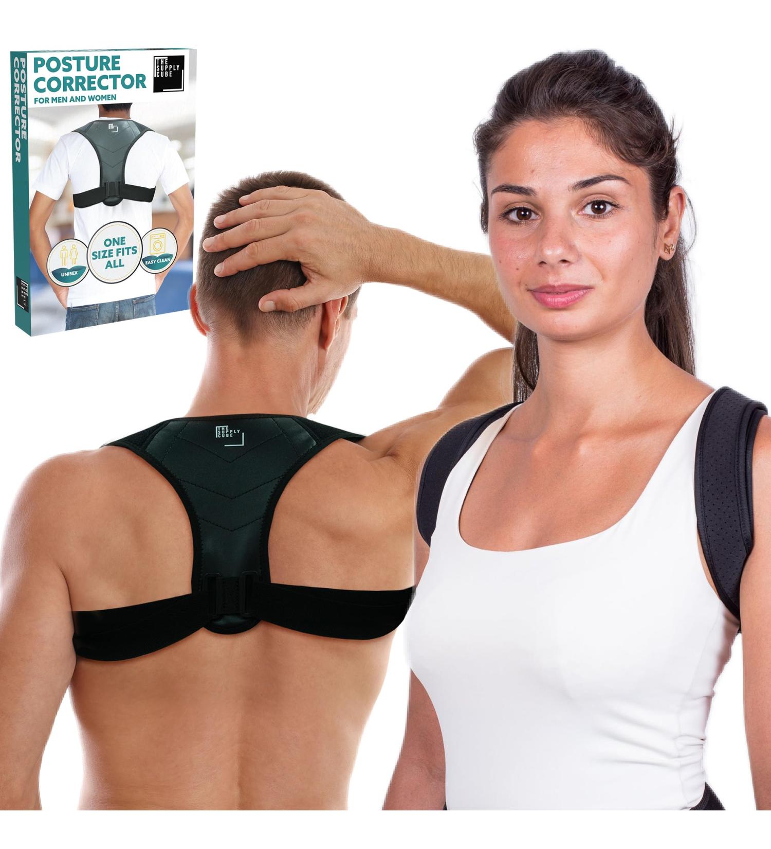 Adjustable Posture Corrector for Men and Women - Shoulder & Back Pain Relief, Clavicle Support - Supply Cube - Buy Online on GoSupps.com