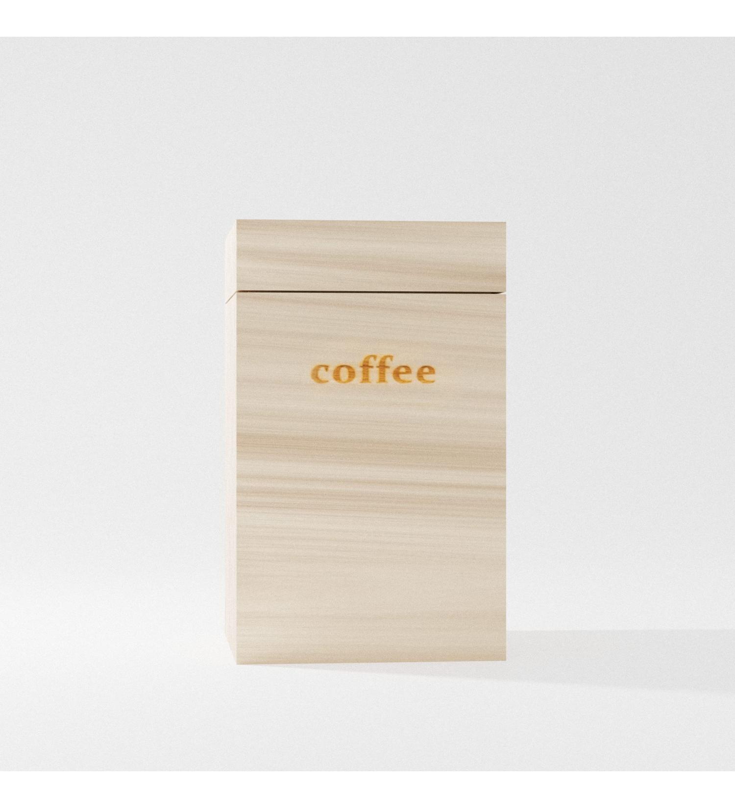 Nanairo Paulownia Wood Coffee Storage Box for 24 Ounce Coffee Beans Made in Japan - Buy Online on GoSupps.com