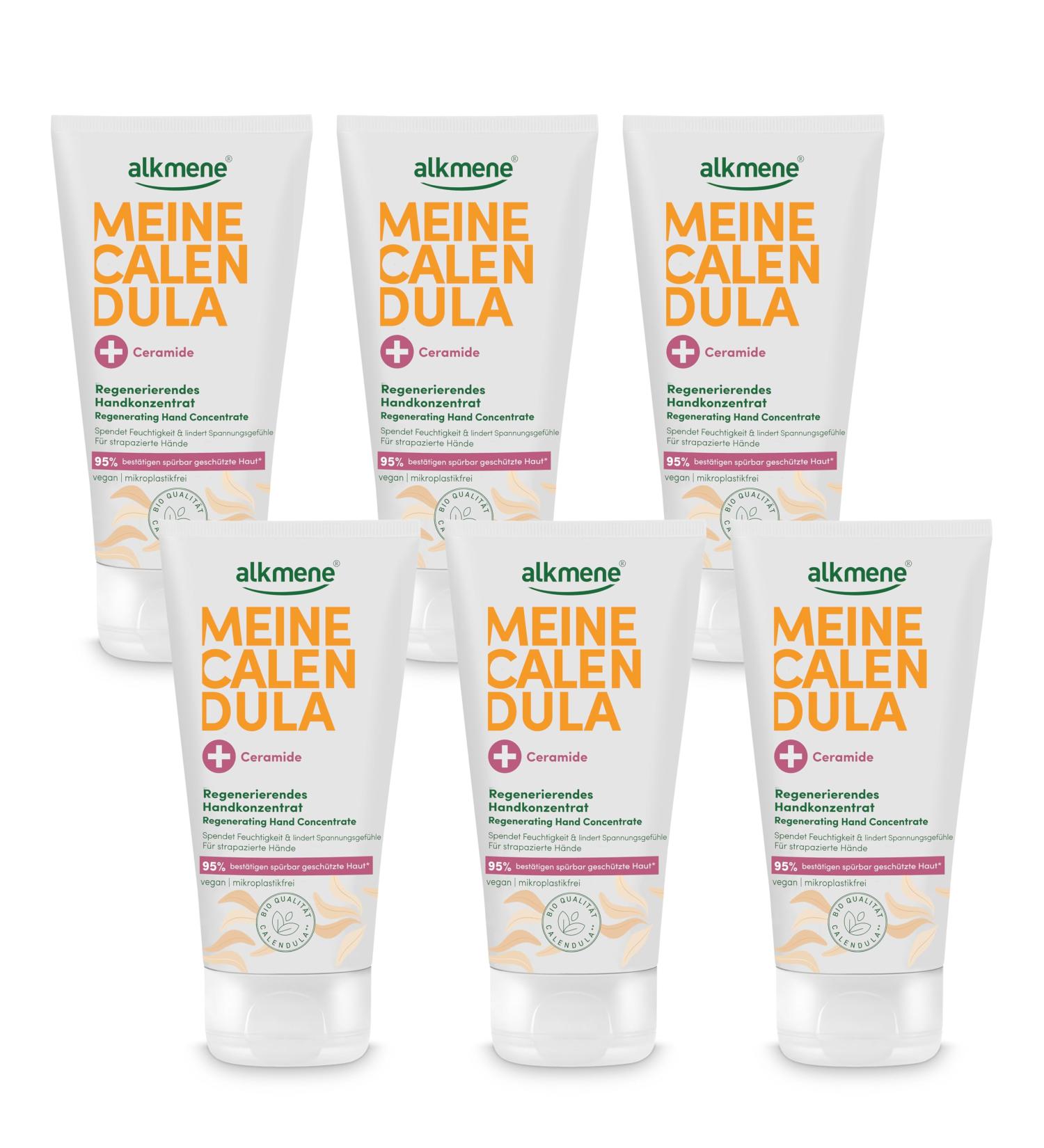  Alkmene alkmene 6 x 75ml Calendula Regenerating Hand Concentrate for Damaged Hands - Extra Dry and Chapped Hand Cream - Vegan Hand Cream for Men - Buy Online on GoSupps.com