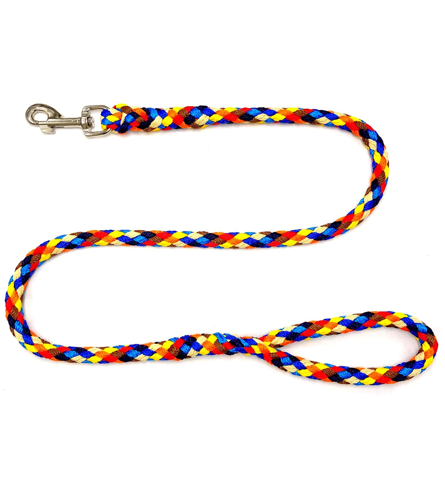 Dog leash large dogs jumbo with hand loop up to 80 kg / guide leash / training line / training line very stable 17 colors (1.30m navajo (8 colors)) 1.30 m navajo (8 colors)