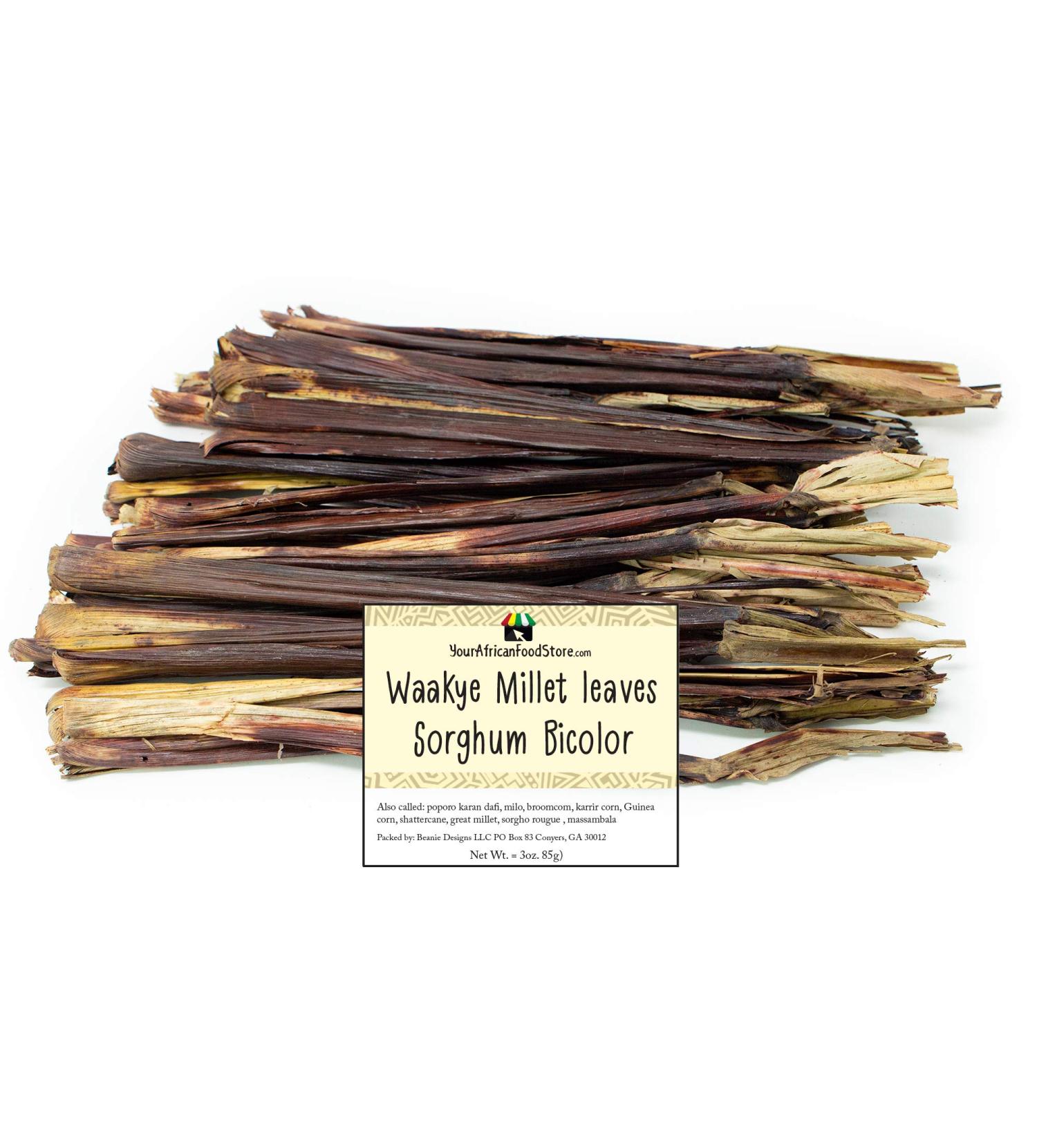 Organic Waakye Millet Leaves & Sorghum Bicolor - 85g (3oz) Pack - Buy Online on GoSupps.com