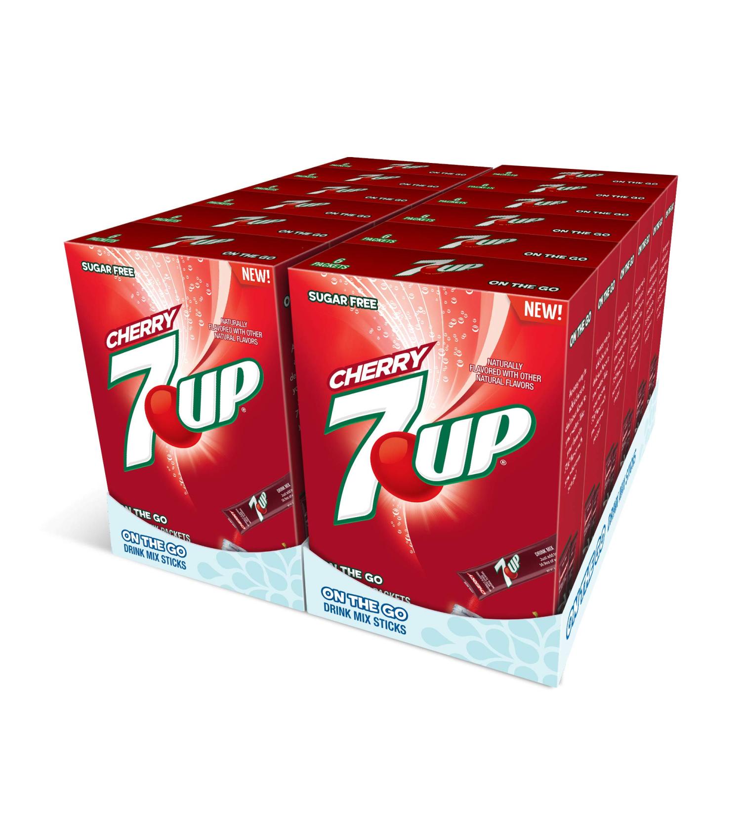 7-UP Powder Drink Mix Cherry Flavor 72 Sticks - Sugar Free & Delicious - Buy Online on GoSupps.com
