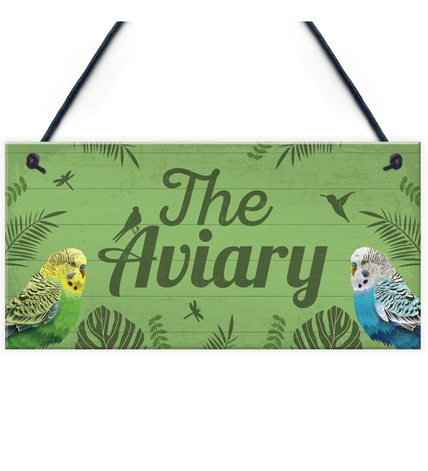 Red Ocean Aviary Bird Sign - Bird Cage Accessories Garden Plaque for Nan Grandad - Bird Lover Gift - Buy Online on GoSupps.com