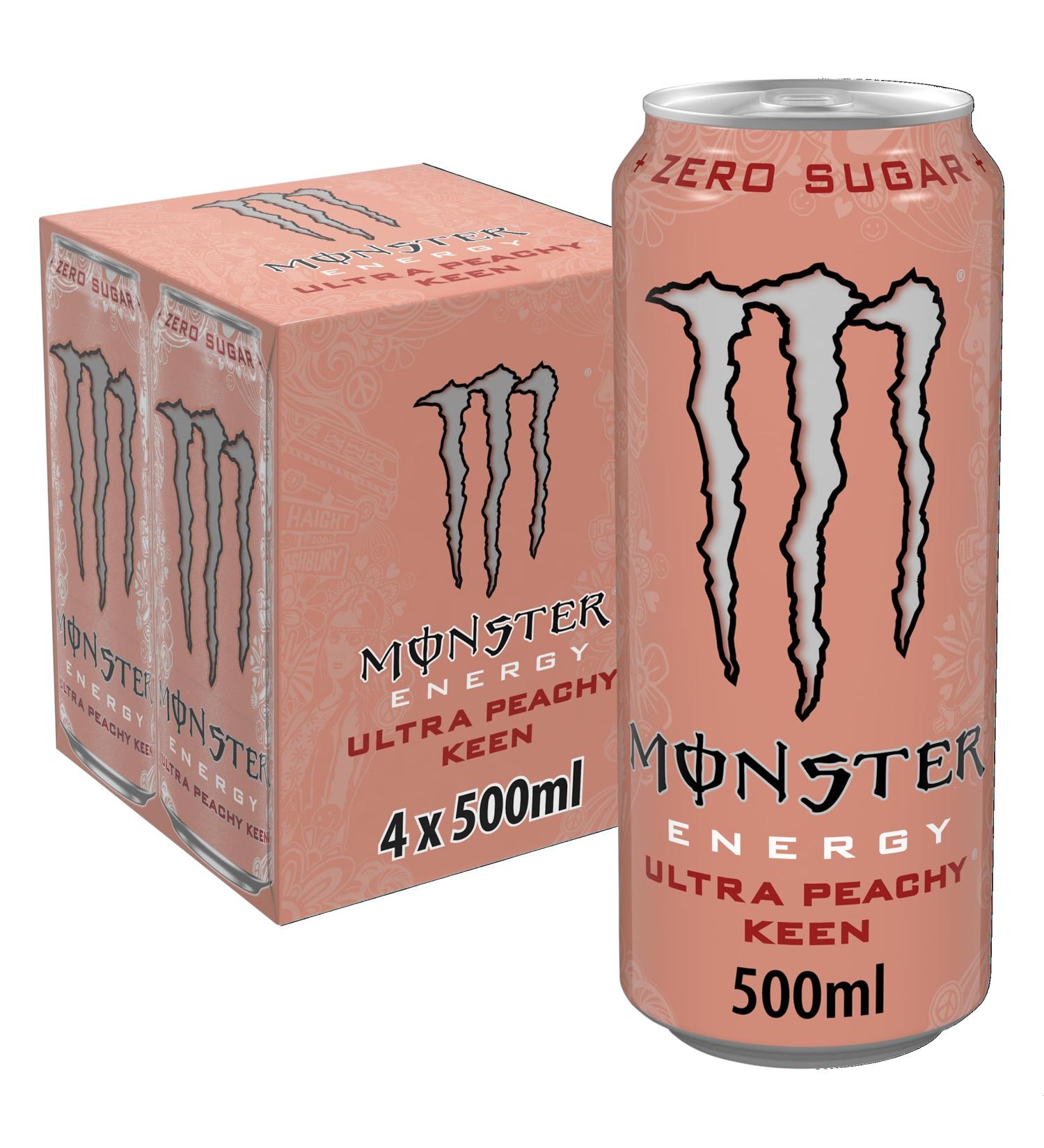 Monster Ultra Peechy Keen 4 X 500ml