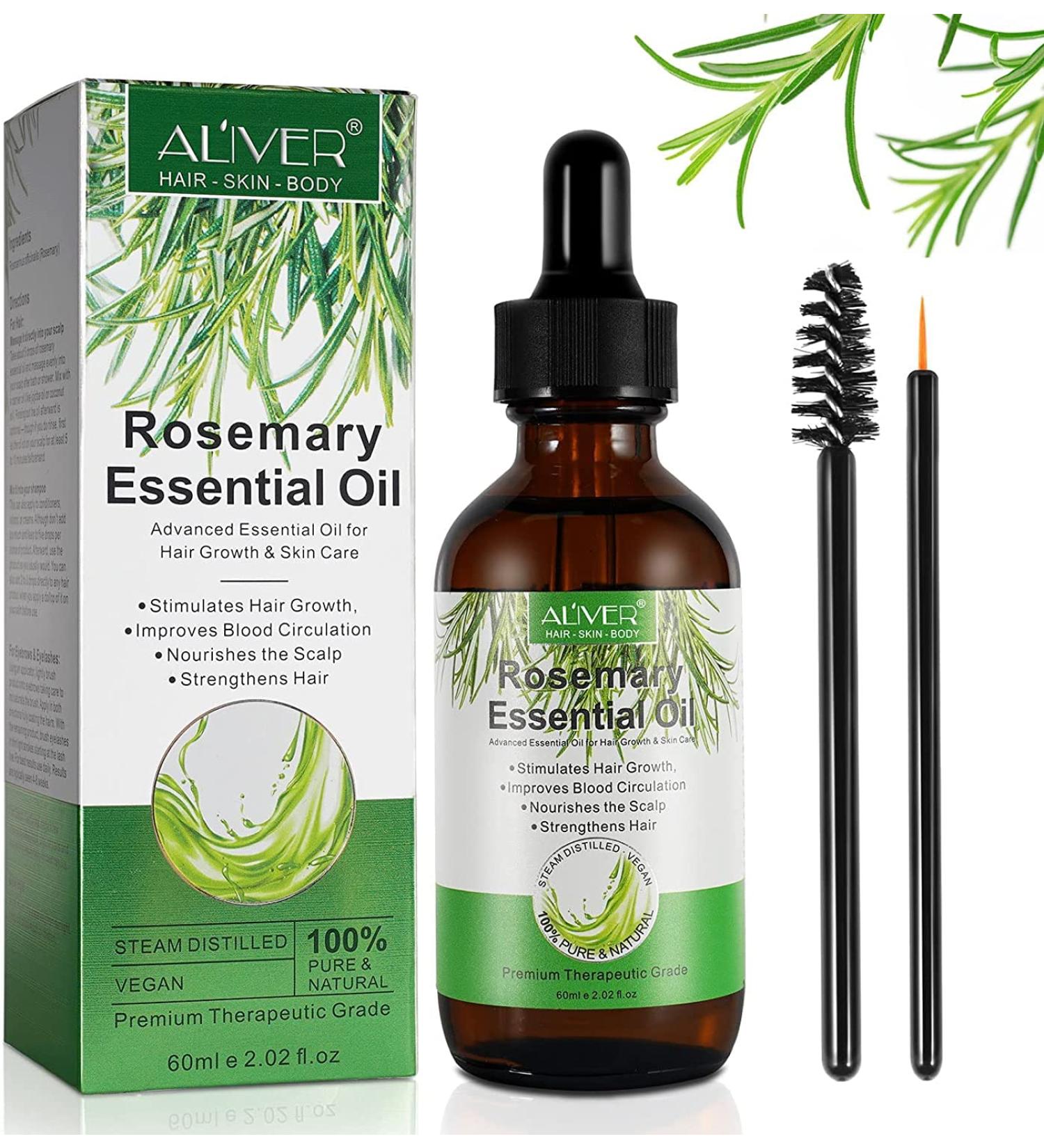 Bestniffes Rosemary Essential Oil for Hair Growth and Scalp Health - Stimulates Growth, Strengthens and Nourishes Hair, Improves Circulation - 1 pcs - Buy Online on GoSupps.com