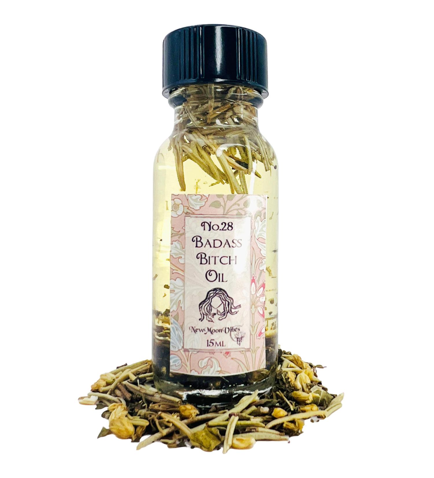 Bad Ass Bitch Oil by New Moon Vibes - Power Strength Courage Bold Energy Empowerment Assertiveness Spells Conjure Rituals - Handmade with Essential Oils & Herbs - Wicca Pagan Hoodoo Magick - Buy Online on GoSupps.com