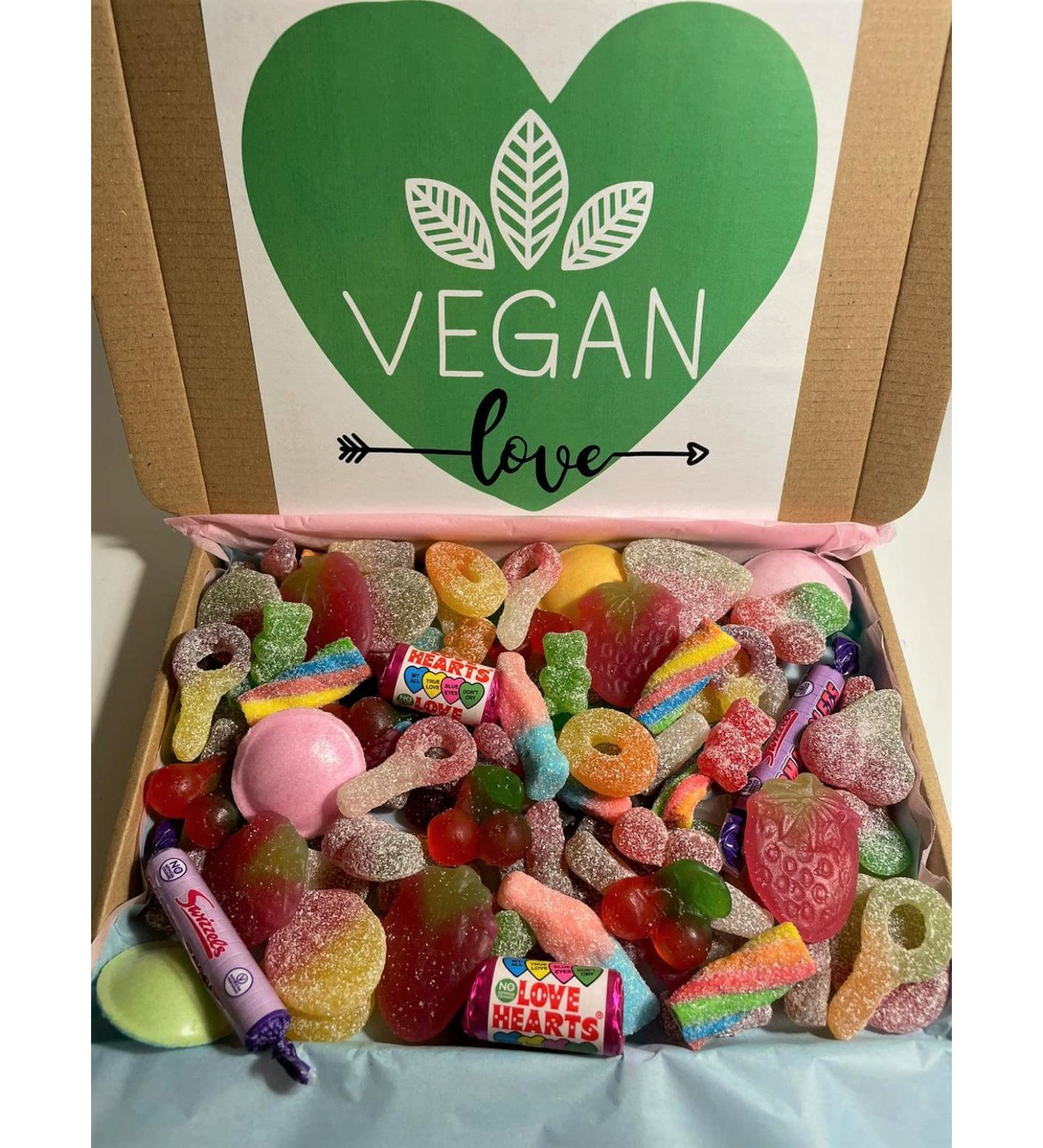 VEGAN Sweet Box - Pick N Mix - Fresh - Personalised for free - Present - Made to order - Birthday - Veganuary - Teacher - Buy Online on GoSupps.com