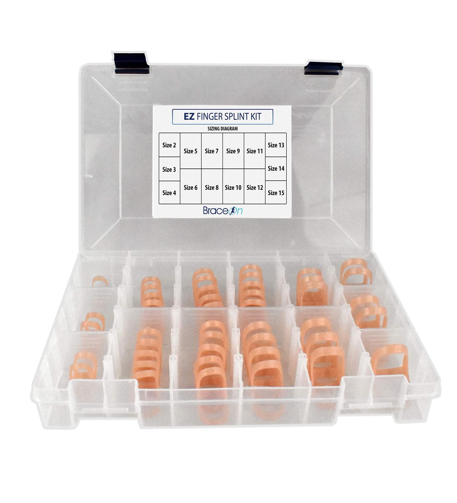 Buy Brace On EZ Finger Splint Kit - 44 Piece Adjustable Hand Injury Support | International Shipping Available - Buy Online on GoSupps.com